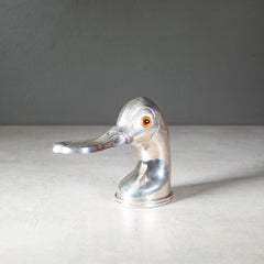 Ouvre-bouteille en argent sterling en forme de canard du milieu du siècle dernier, c.1950