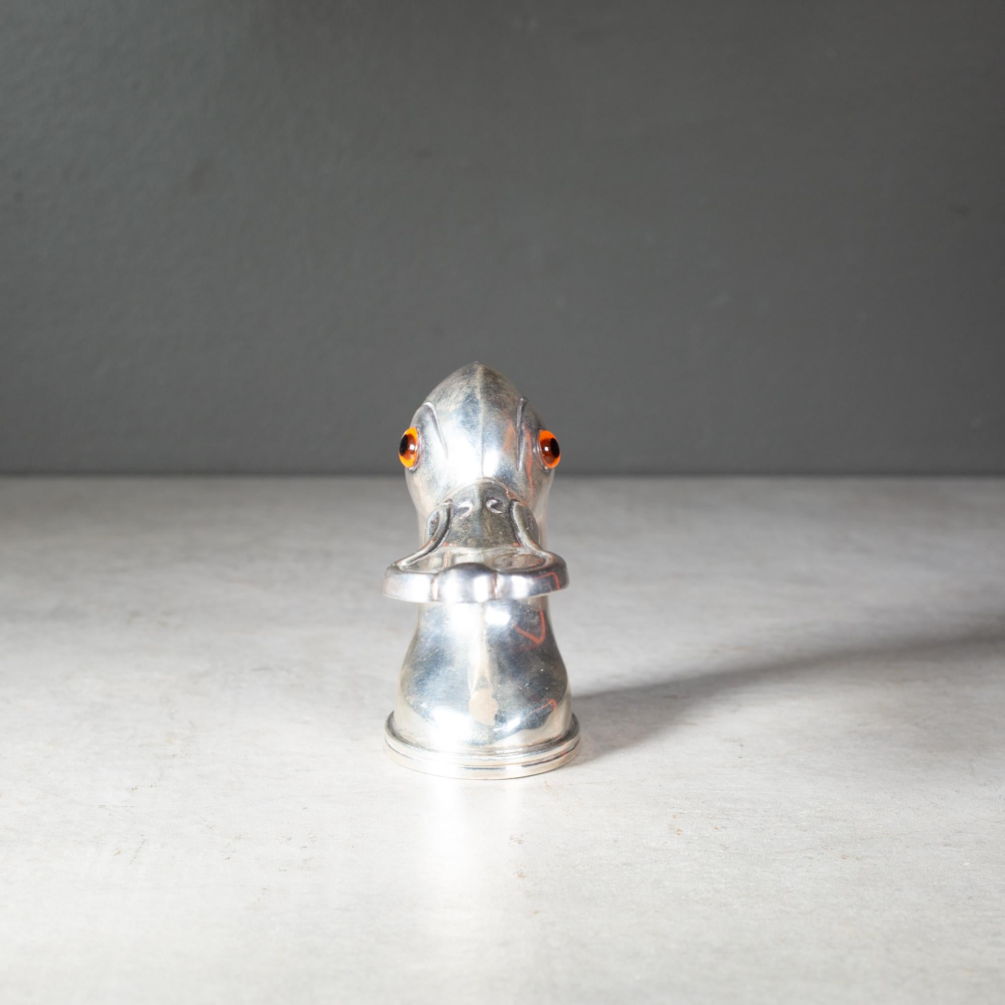 Mid-Century Modern Ouvre-bouteille en argent sterling en forme de canard du milieu du siècle dernier, c.1950 en vente