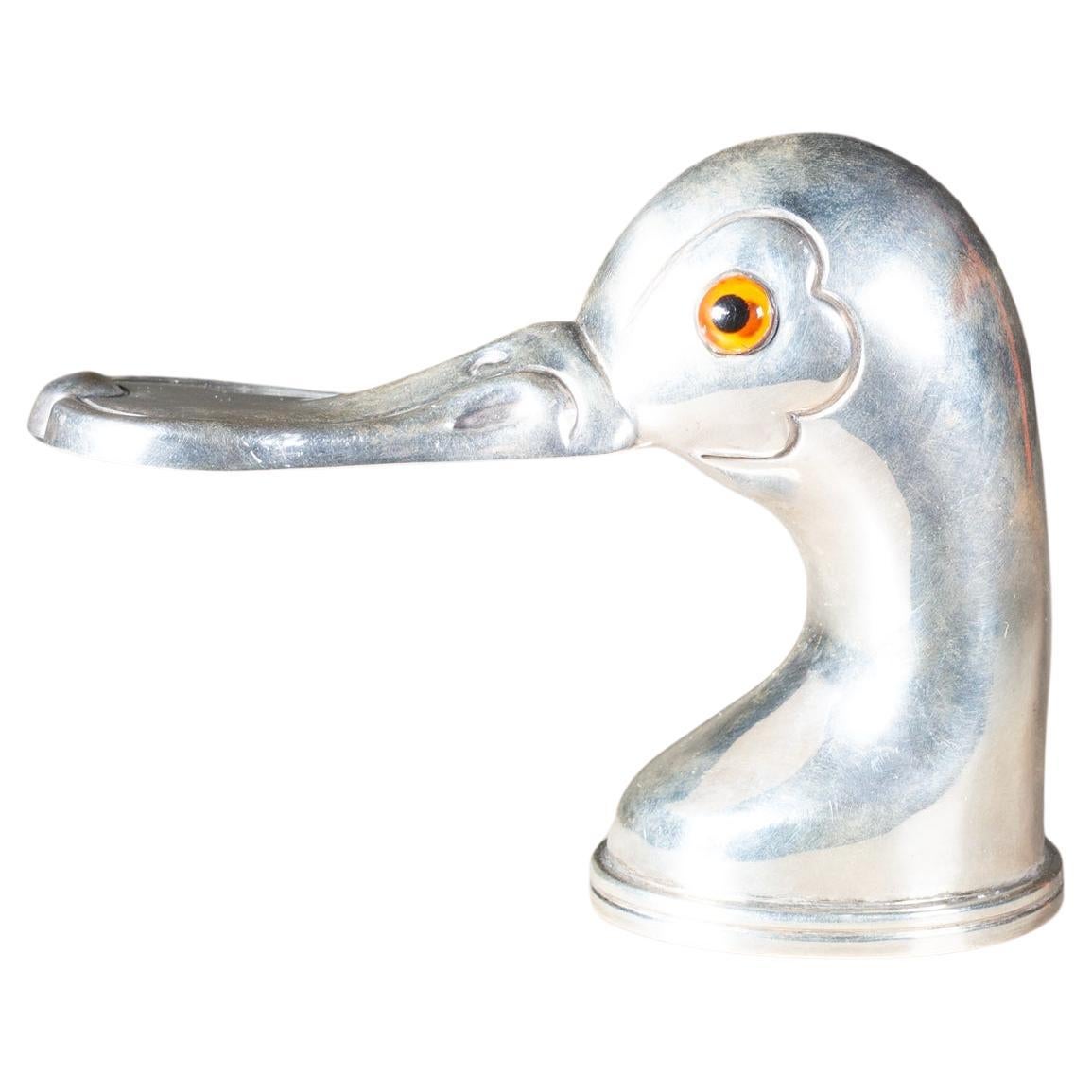 Mid-century Sterling Silver Duck Bottle Opener c.1950