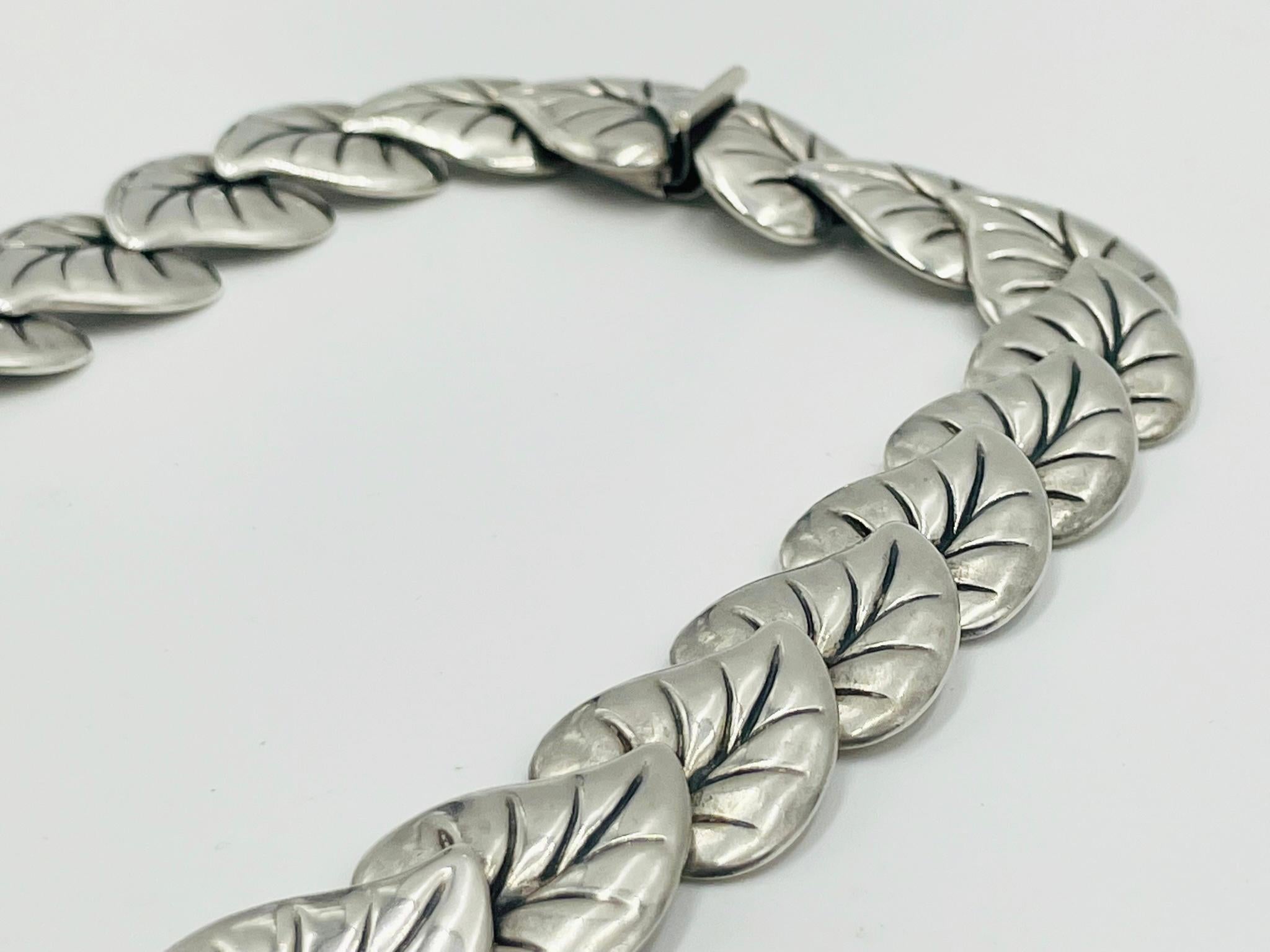 Collana di foglie in argento di metà secolo di Antonio Castillo per Los Castillo in vendita 5