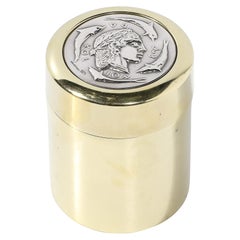 Boîte d'Apollo en argent et laiton poli du milieu du siècle, signée Lalaounis