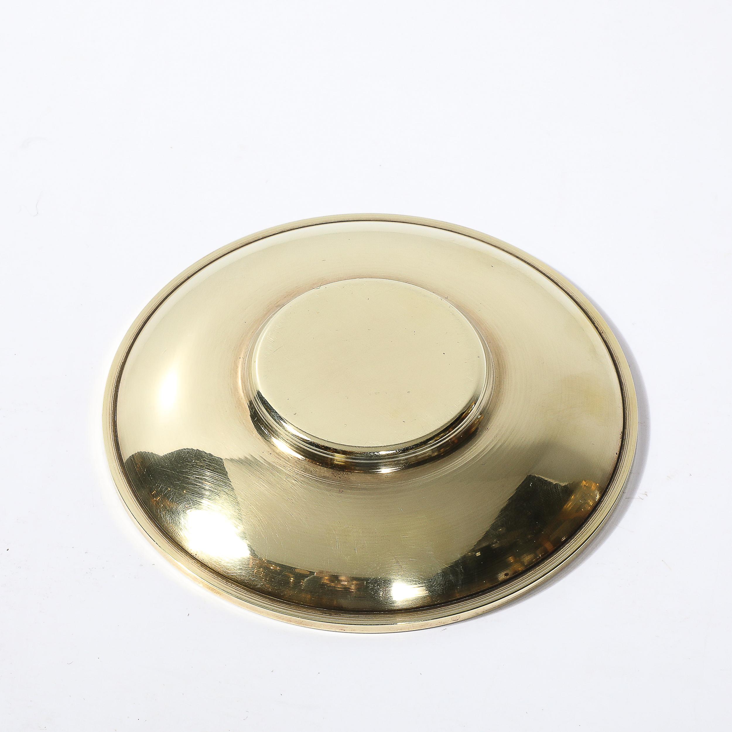 Mid-Century Sterling Silver & Polished Brass Tray of Apollo signed Lalaounis For Sale 2