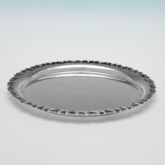 Salver- oder Serviertablett aus Sterlingsilber aus der Mitte des Jahrhunderts – Christopher Lawrence – 1975