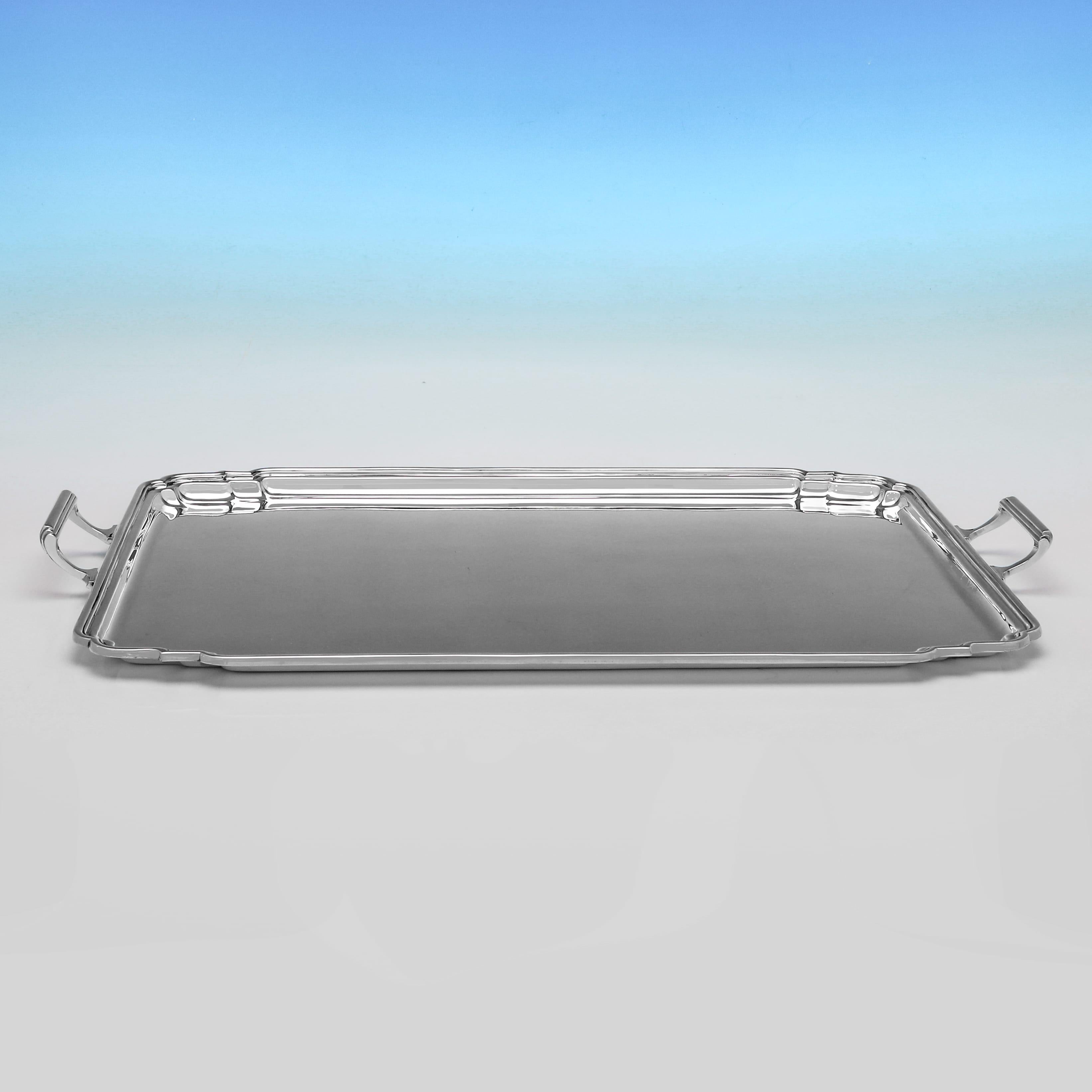 Mid-Century Modern Mid century sterling silver tray by Mappin & Webb - made in 1959