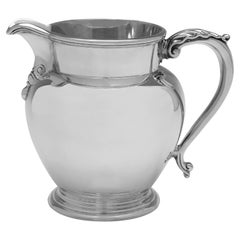 Retro Mid Century Sterling Silver Water Jug - Roberts & Belk 1979