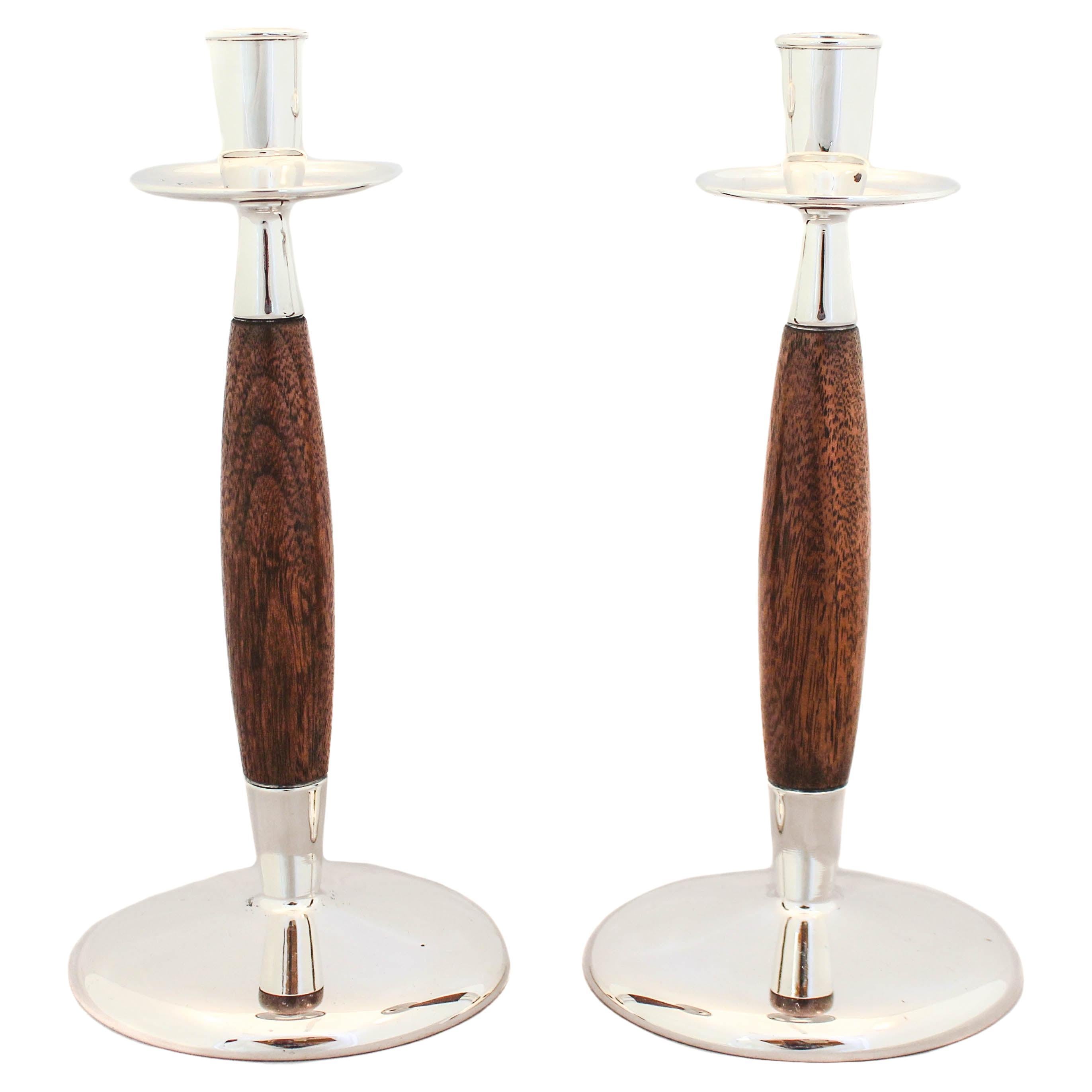 Suite of Four Footed Sterling Siver Danish MidCentury Modern