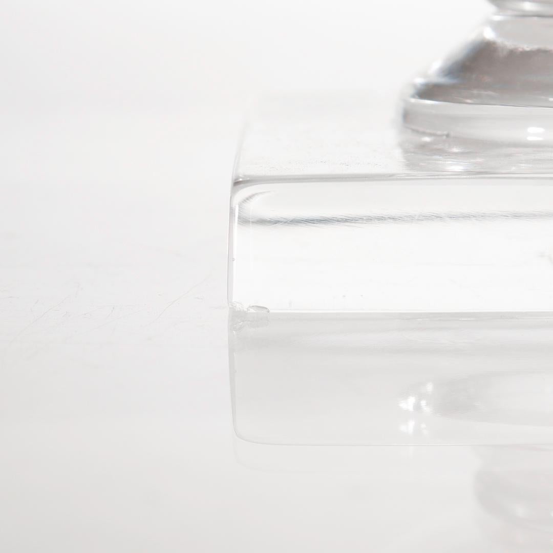 Vase à pied en cristal ou en verre Steuben Glass du milieu du siècle dernier en vente 6