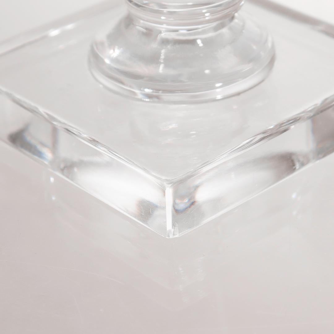 Vase à pied en cristal ou en verre Steuben Glass du milieu du siècle dernier en vente 7