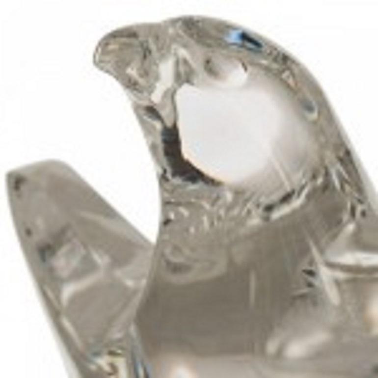 Pequeña figura de águila americana de Steuben Glass de mediados de siglo
