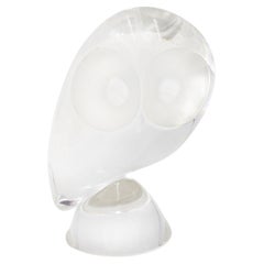 Hibou en verre Steuben du milieu du siècle dernier