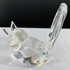 Mid-Century Steuben Glass Songbird Figurine, Signed
