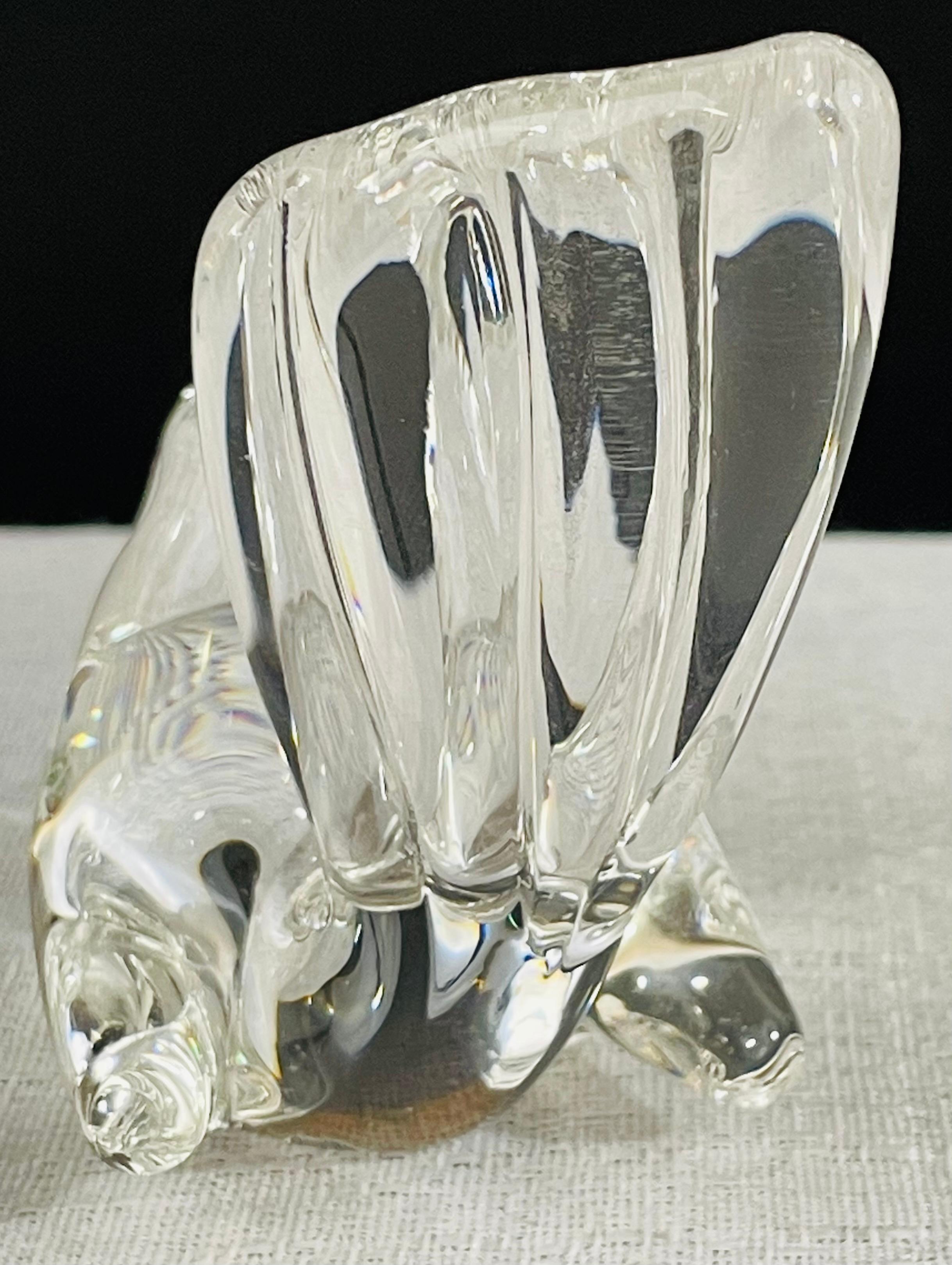 Mid-Century Steuben Glass Songbird Figurine, Signed 2