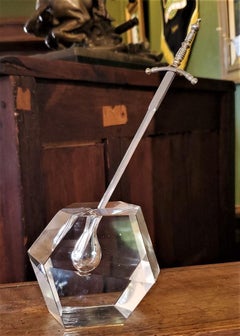 Midcentury Steuben Style Excalibur Paperweight