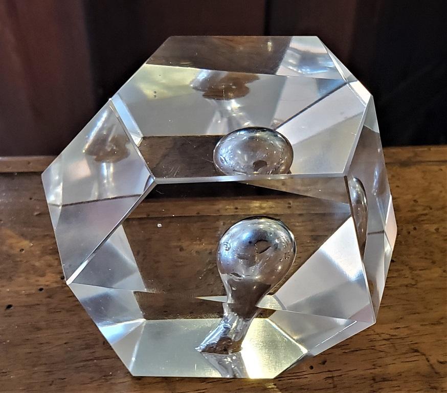 Midcentury Steuben Style Excalibur Paperweight In Good Condition In Dallas, TX