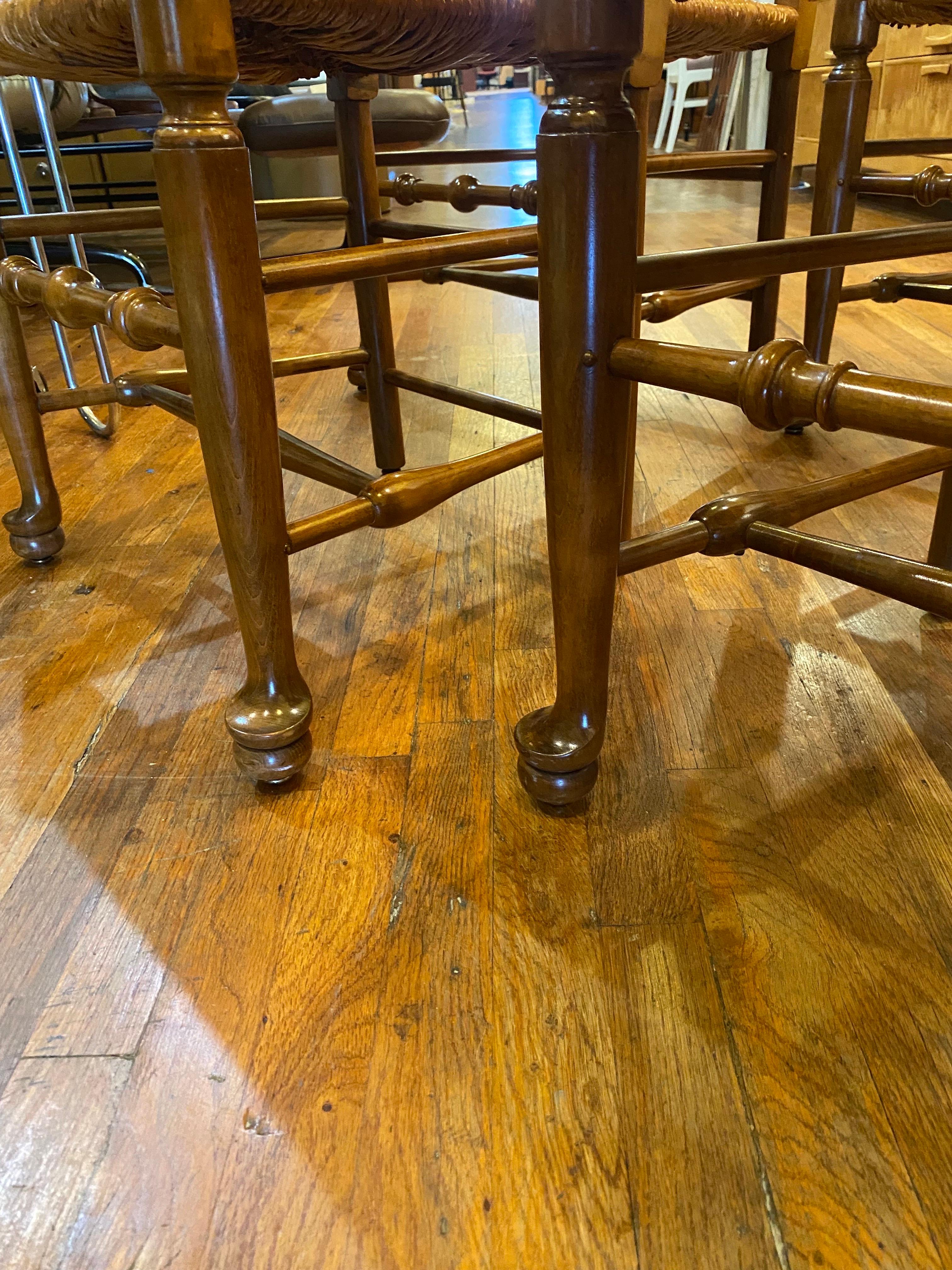 Mid Century Stickley Fayetteville Rush Sitz Leiter zurück Stühle im Angebot 28