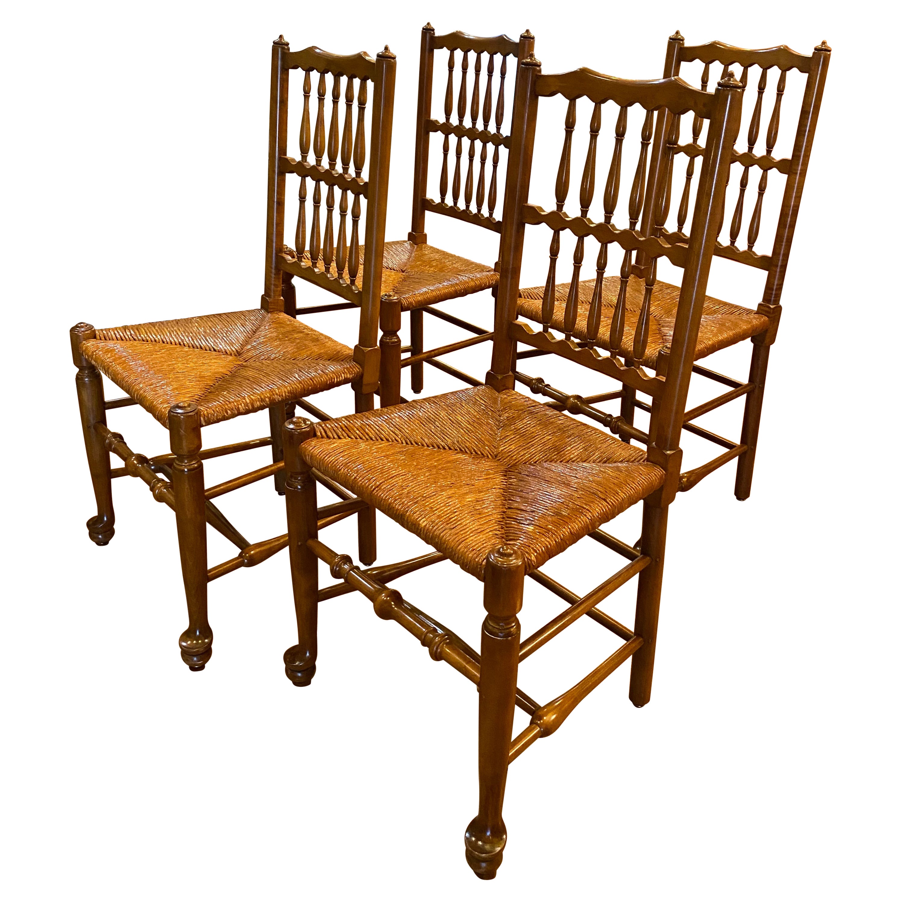 Mid Century Stickley Fayetteville Rush Sitz Leiter zurück Stühle