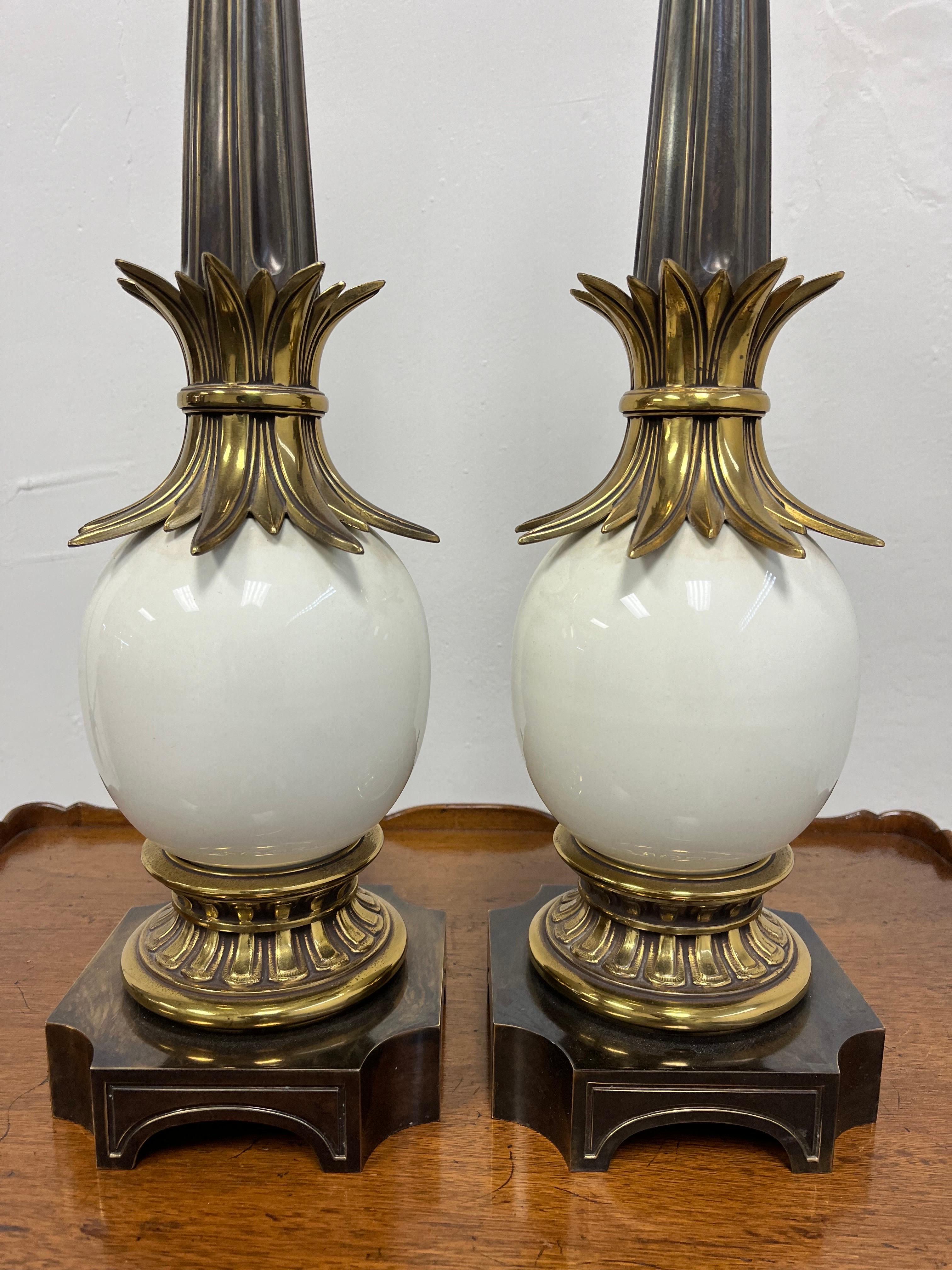 Mid-20th Century Mid Century Stiffel Ostrich Egg Lamps For Sale