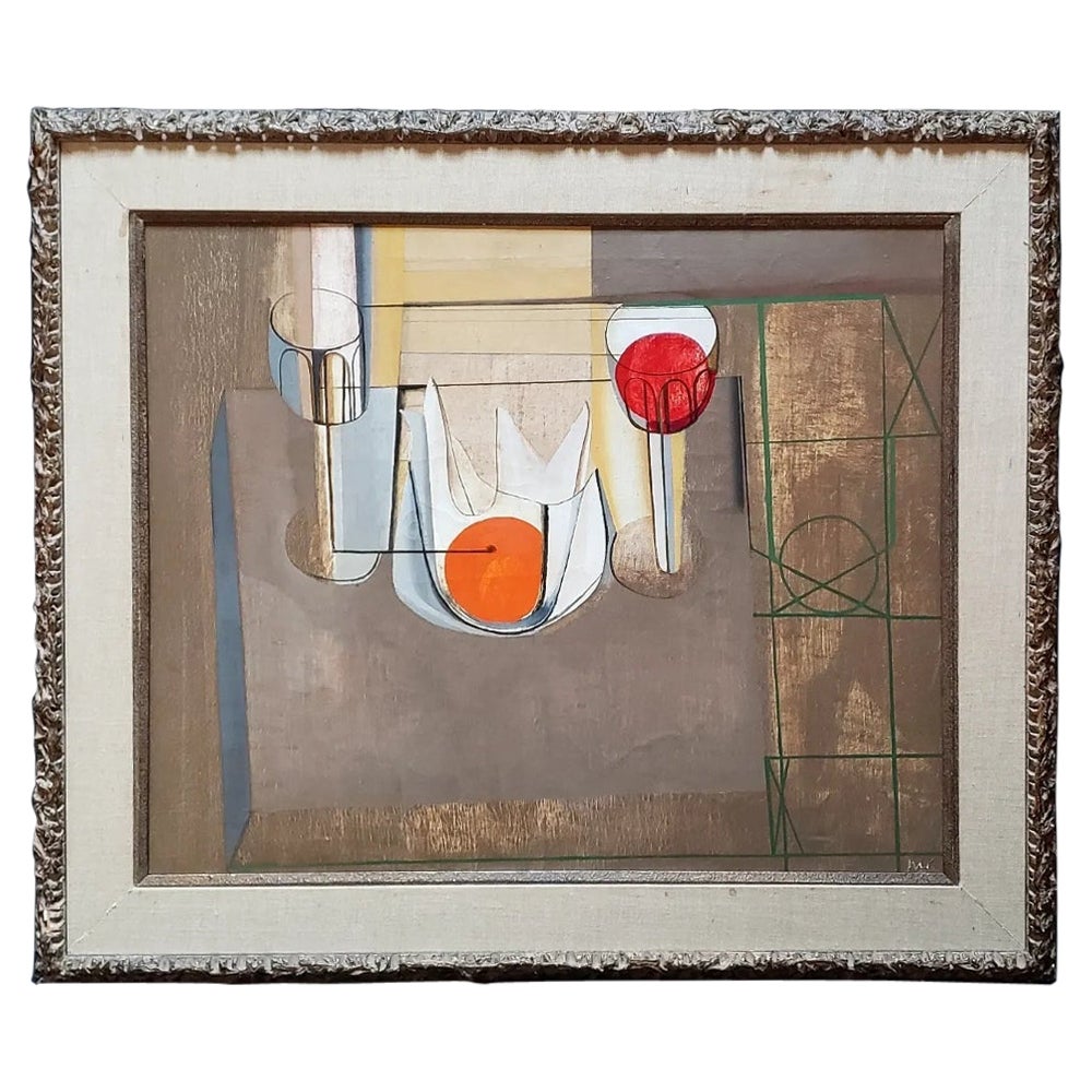 Stillleben aus der Mitte des Jahrhunderts von Joseph Mellor Hanson, 1956 (Moderne der Mitte des Jahrhunderts) im Angebot