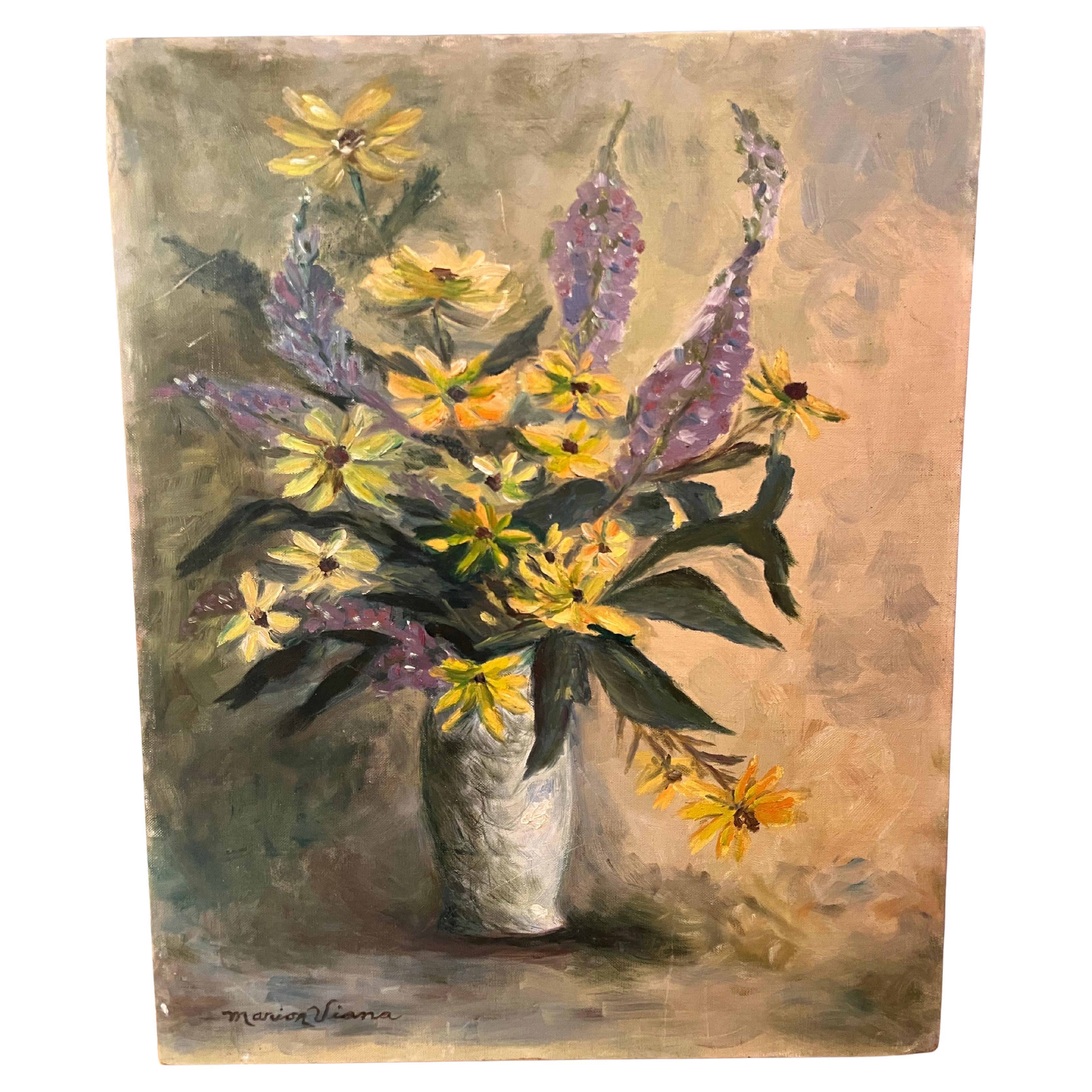 Mid Century Still Life Floral Bouquet