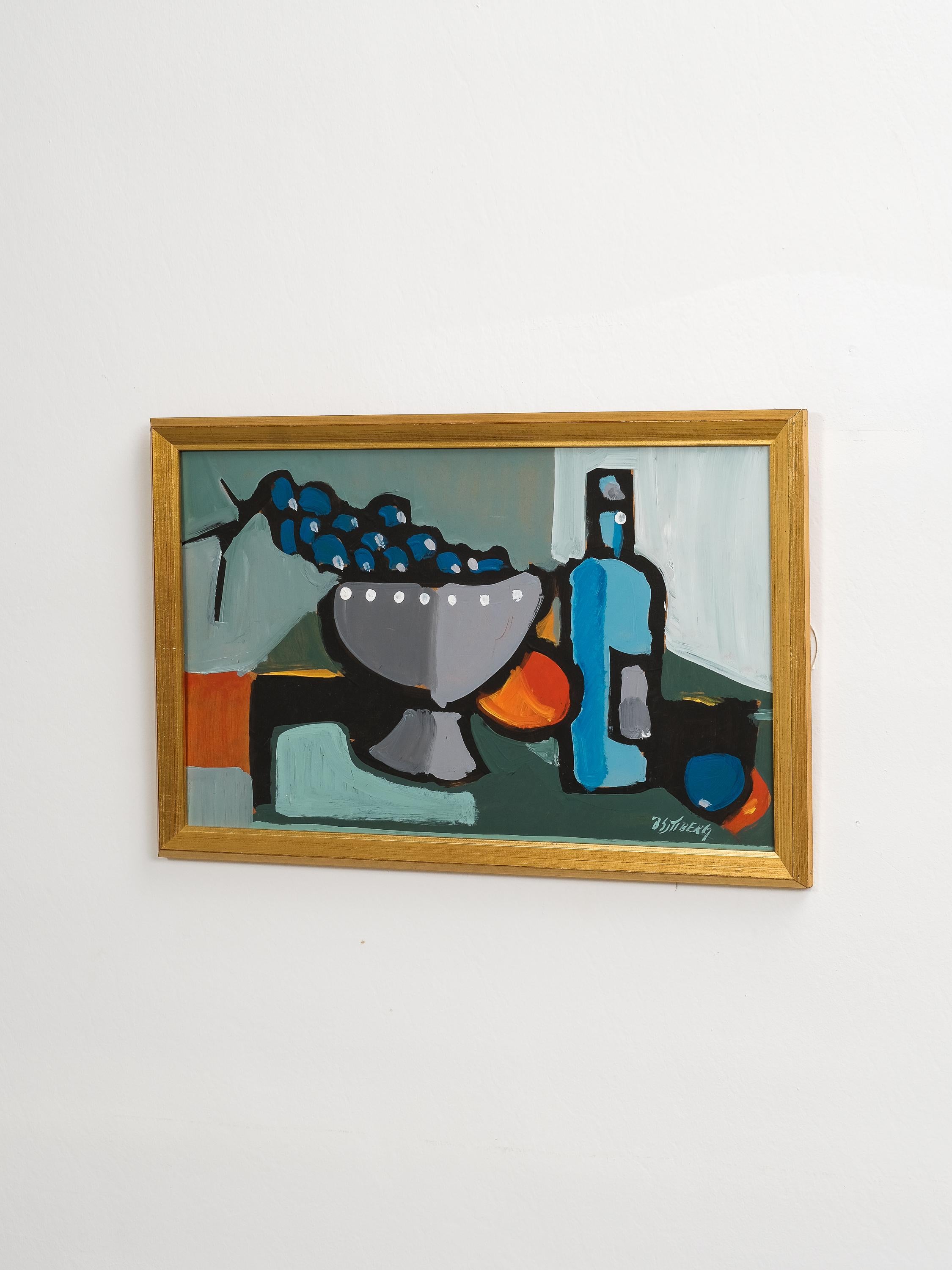 Precioso óleo sobre tabla de mediados de siglo, enmarcado, del artista sueco Bertil Sjöberg (1914 - 1999). Firmado.