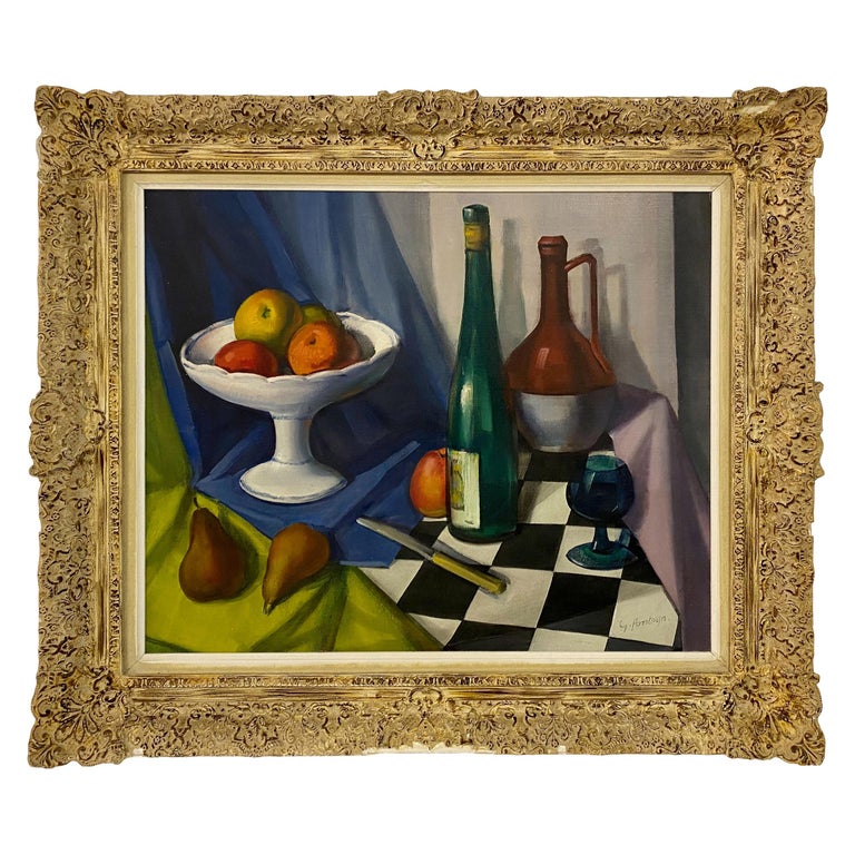 Vintage Mid Century Still Life Oil Painting | 20” x 24