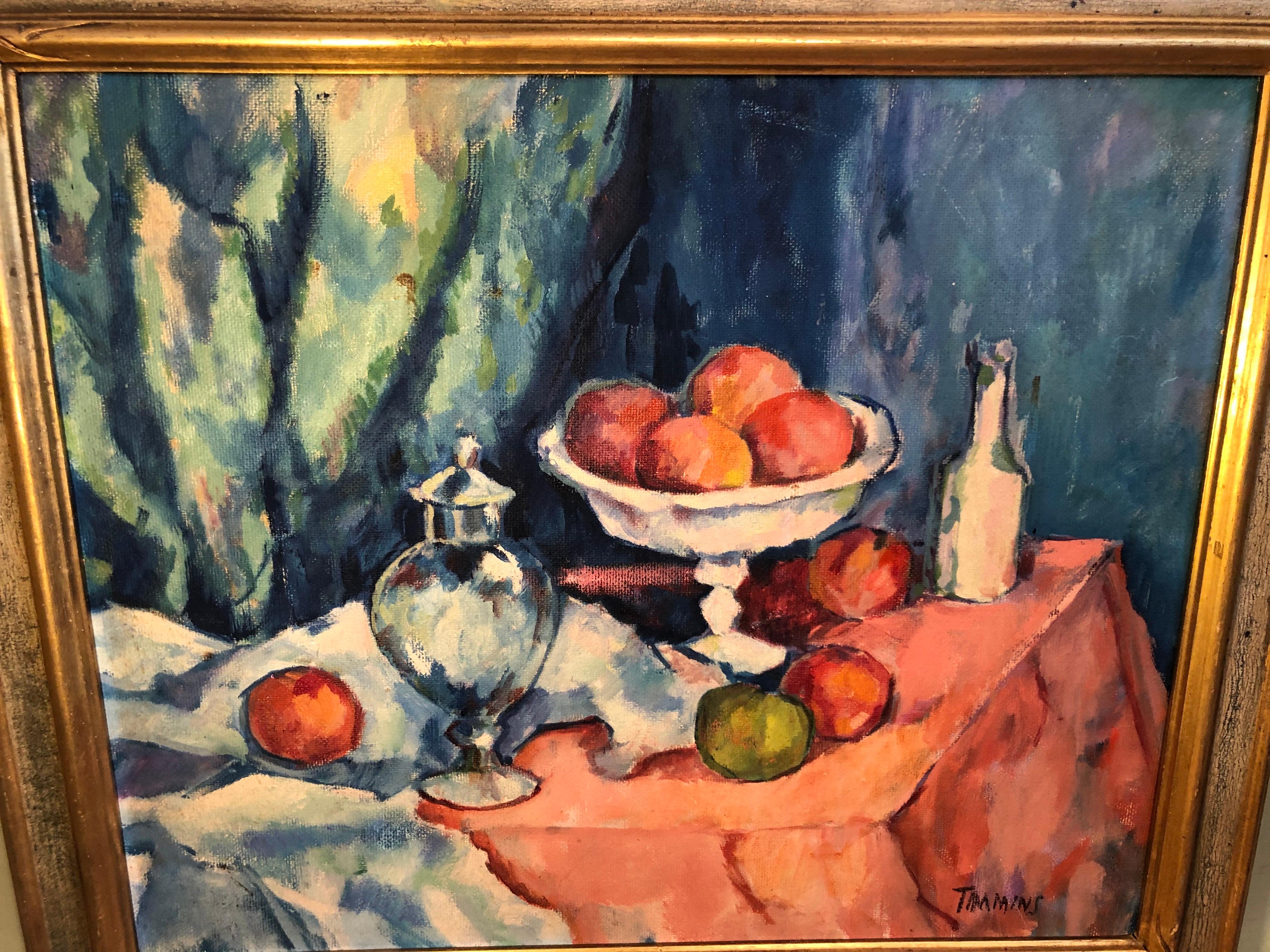 Fruit Still Life on Board attributed to William Federick Timmons For Sale 1