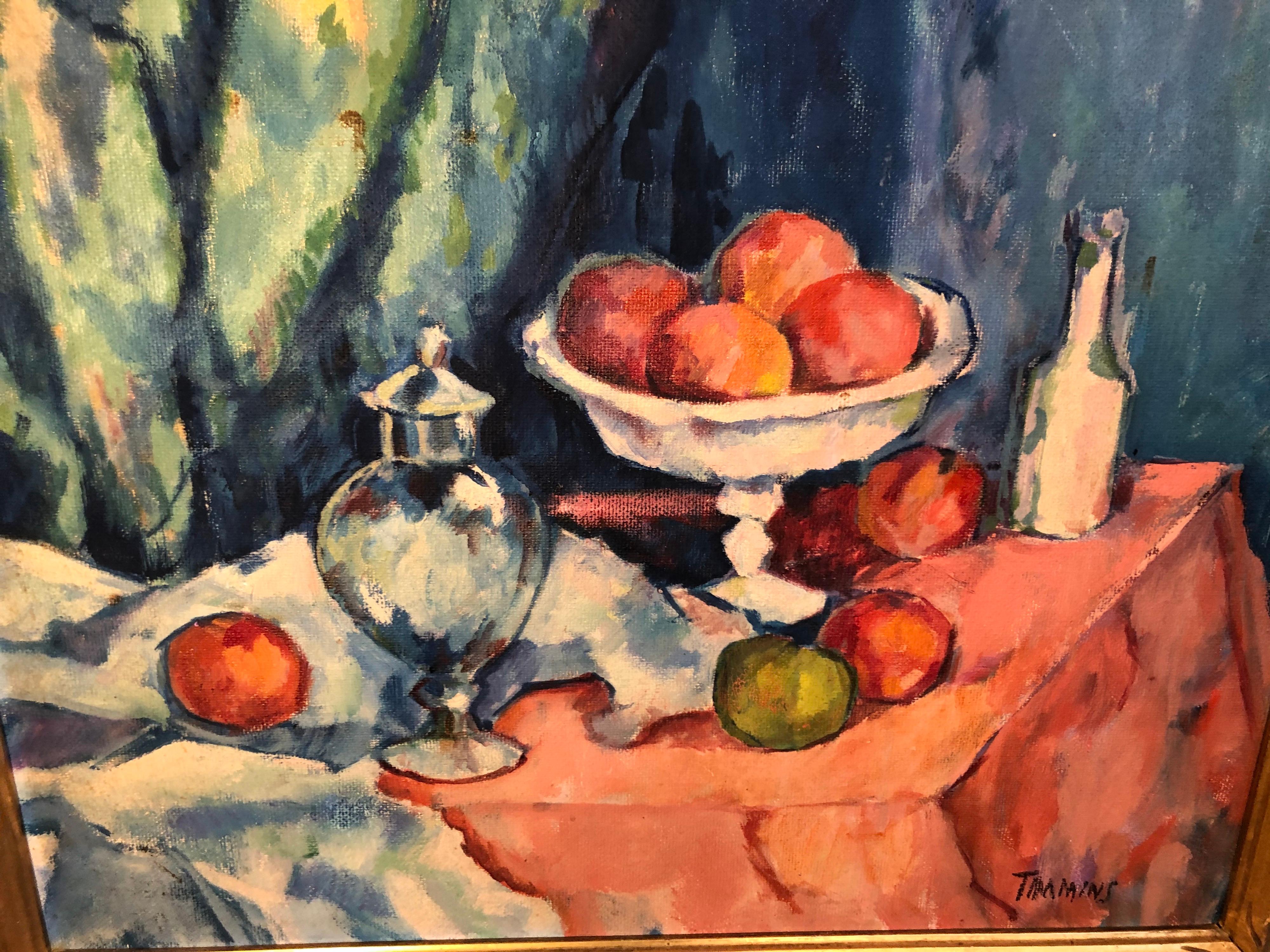 Fruit Still Life on Board attributed to William Federick Timmons For Sale 2