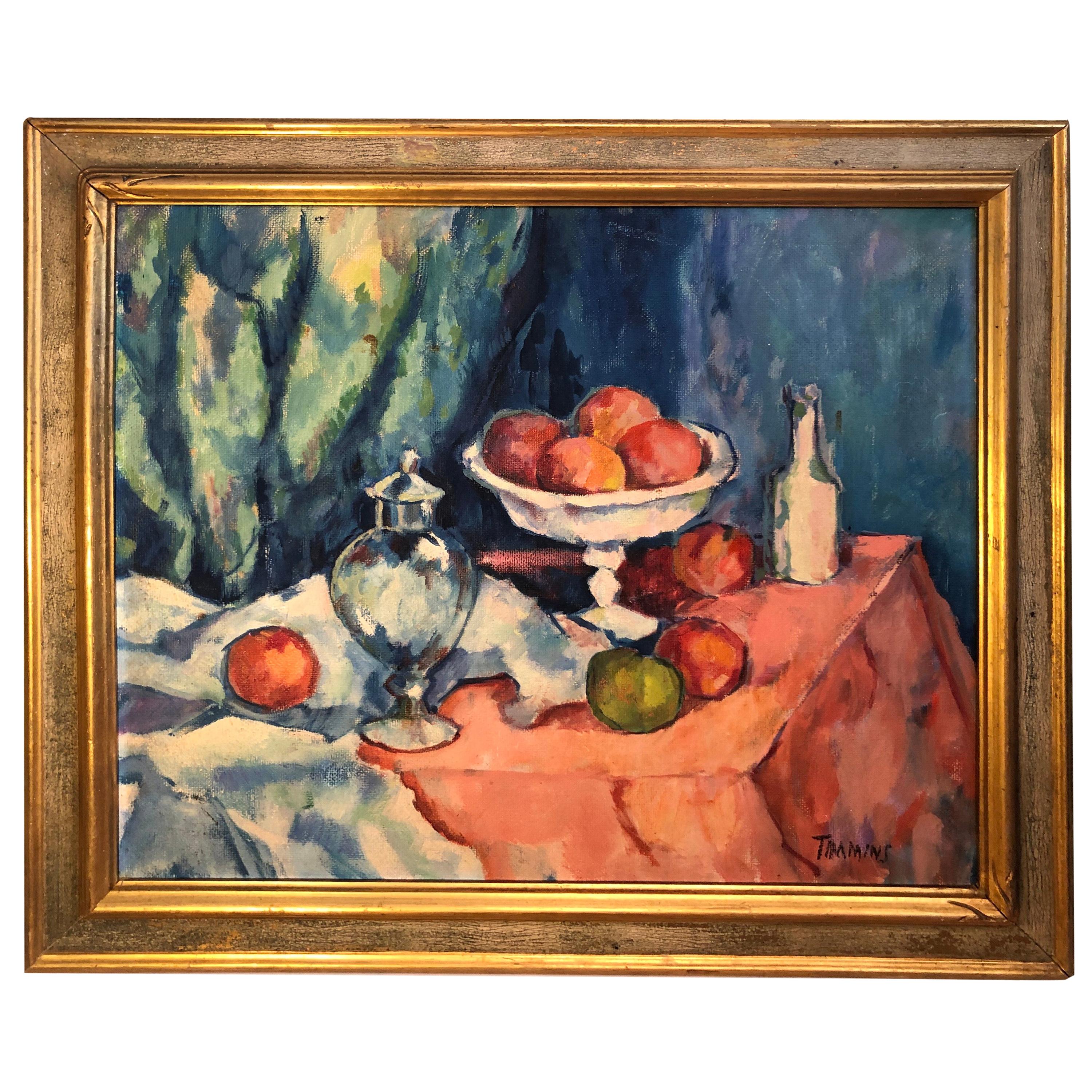 Fruit Still Life on Board attributed to William Federick Timmons