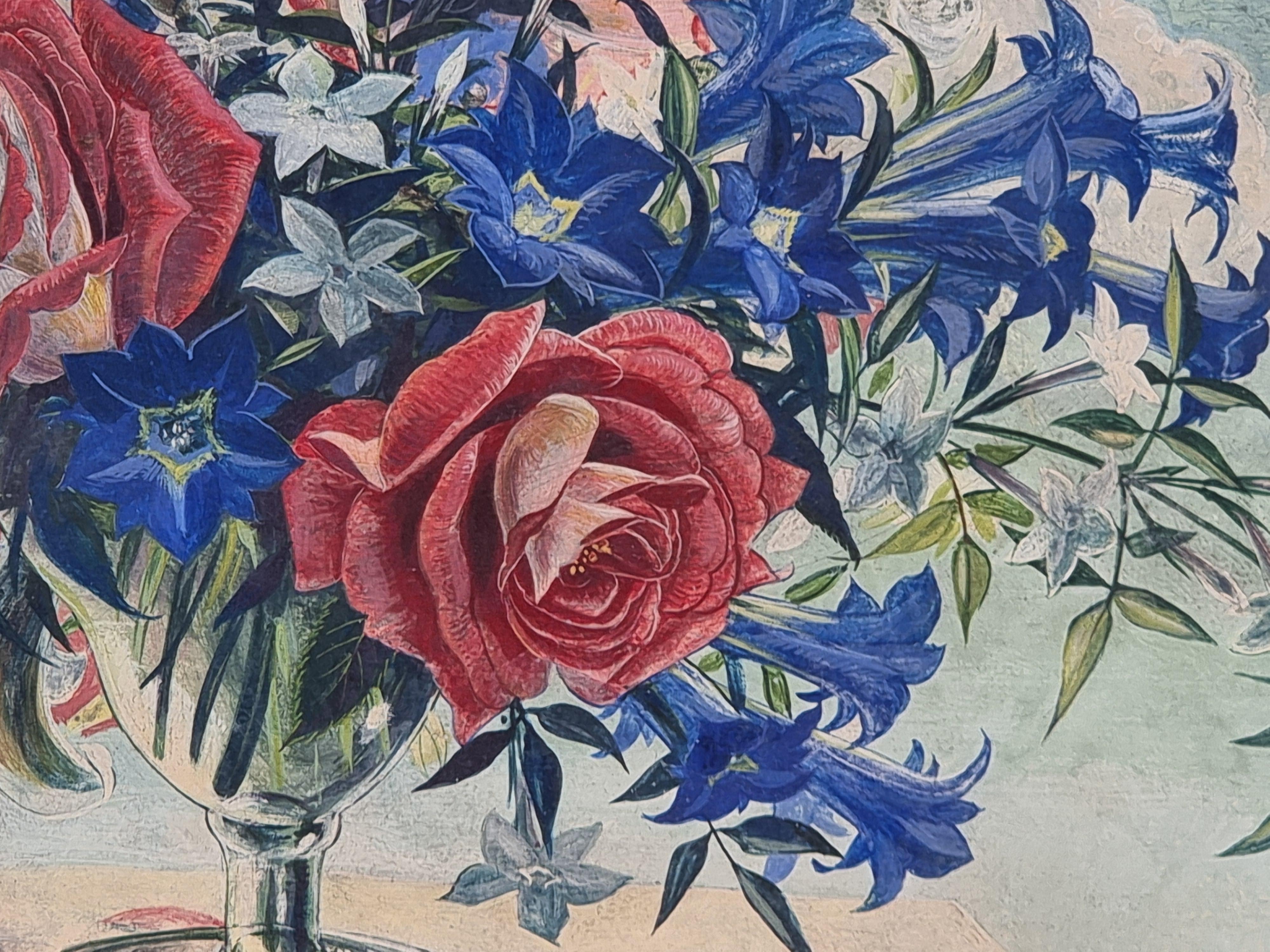 Stillleben- Temperamalerei aus der Mitte des Jahrhunderts von Stuart Armfield R.A., Englisch C1950 (Moderne der Mitte des Jahrhunderts) im Angebot