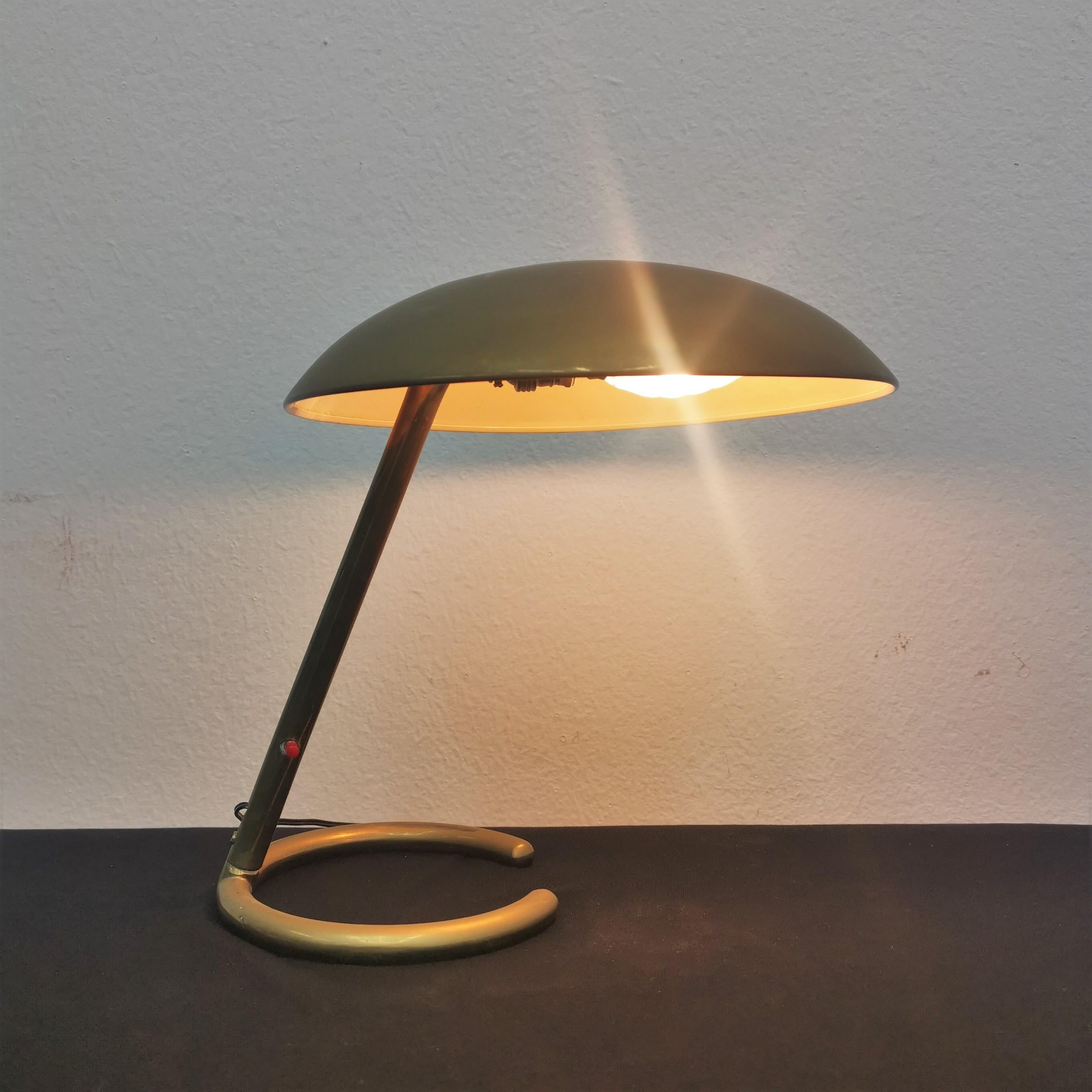 Mid-Century Stilnovo Adjustable Brass Table Lamp, 50s, Italy 11