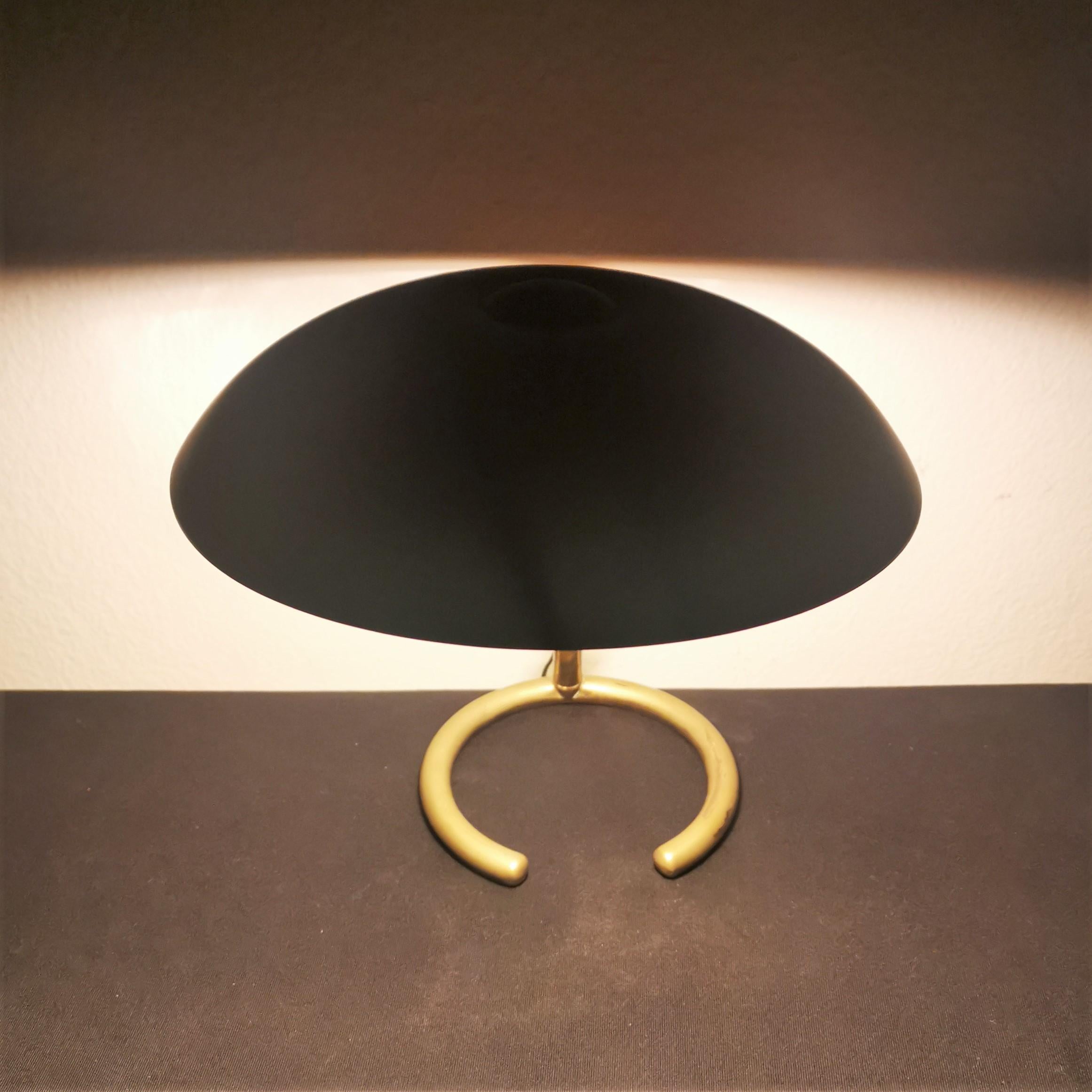 Italian Mid-Century Stilnovo Adjustable Brass Table Lamp, 50s, Italy