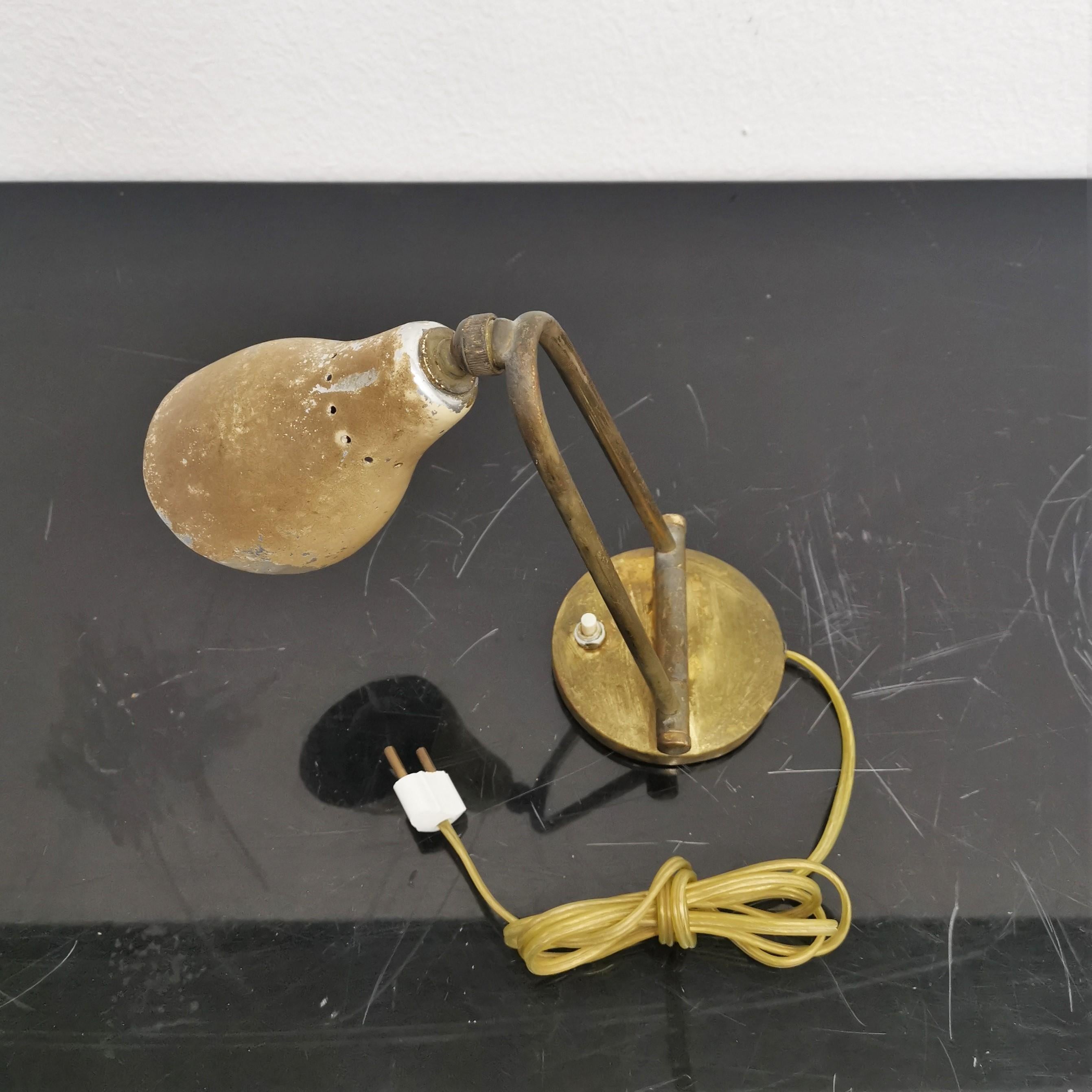 Mid-Century Stilnovo Adjustable Brass Table Lamp, 50s, Italy For Sale 3