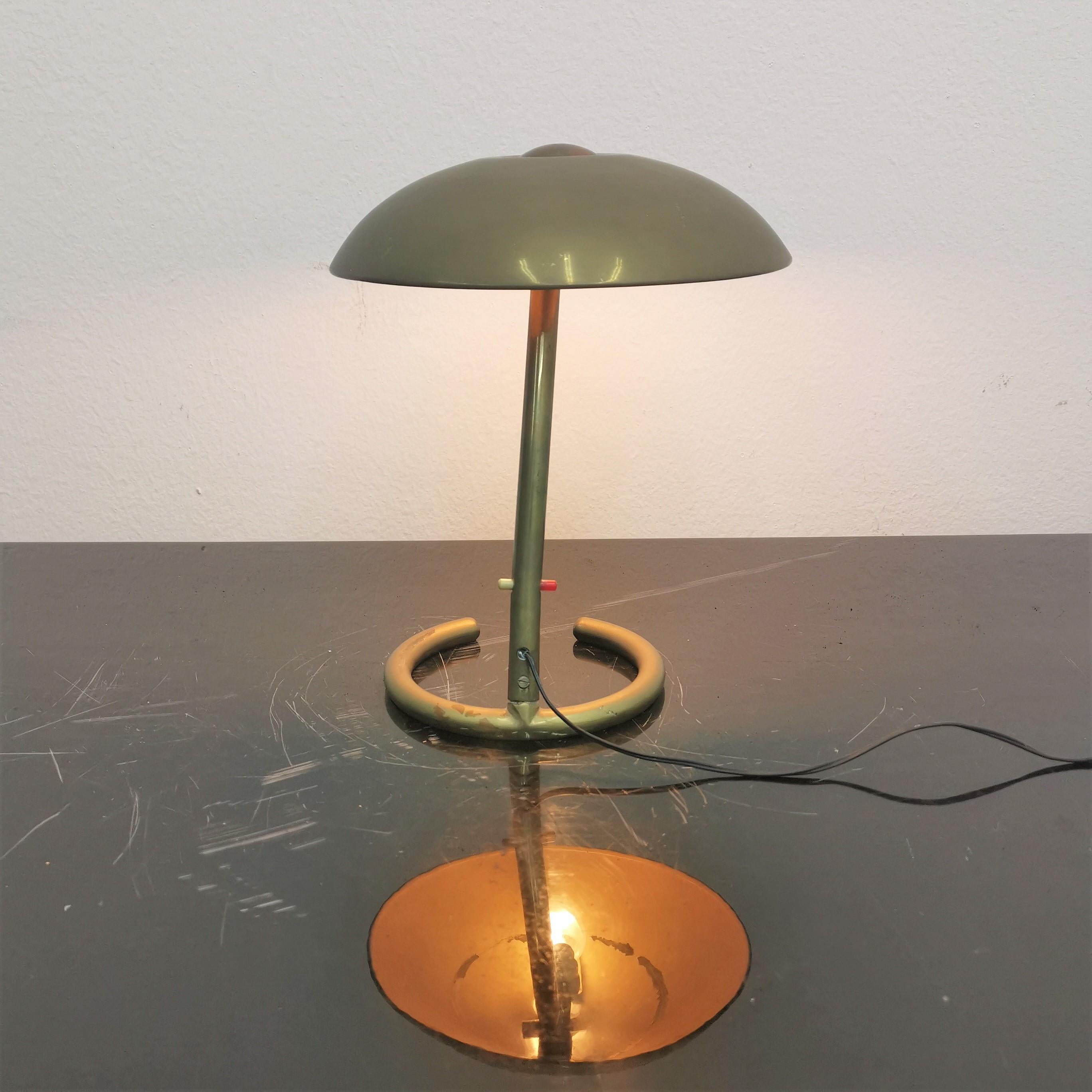 Mid-Century Stilnovo Adjustable Brass Table Lamp, 50s, Italy 3