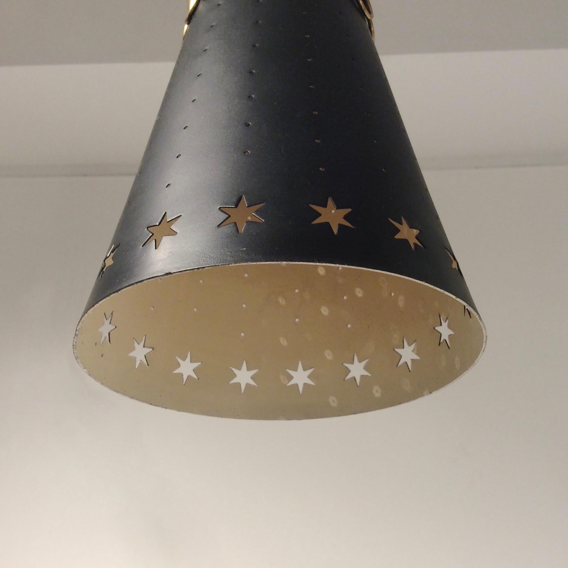 Metal Mid-Century Pendant Lamp circa 1950, Italy For Sale