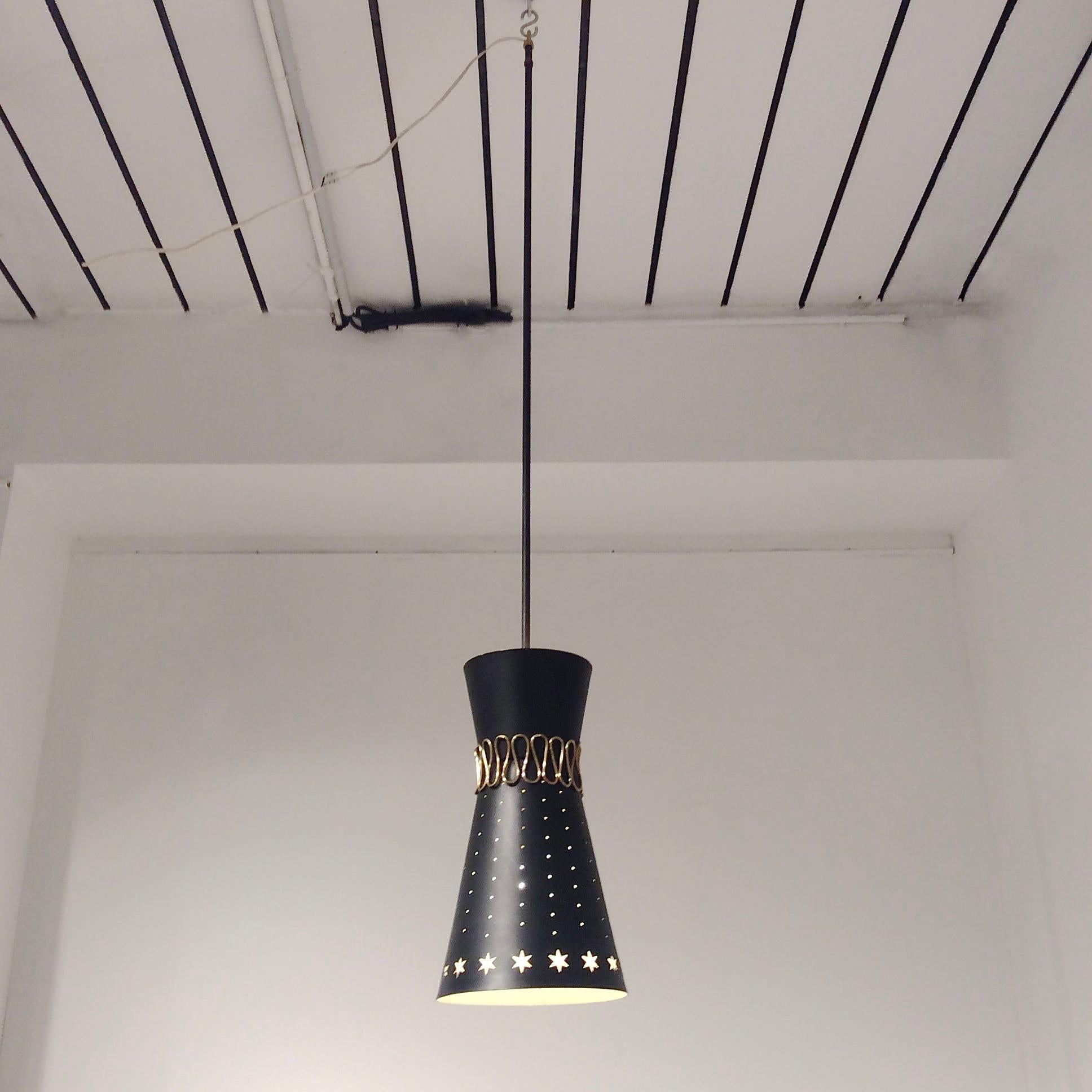 Mid-Century Pendant Lamp circa 1950, Italy For Sale 1