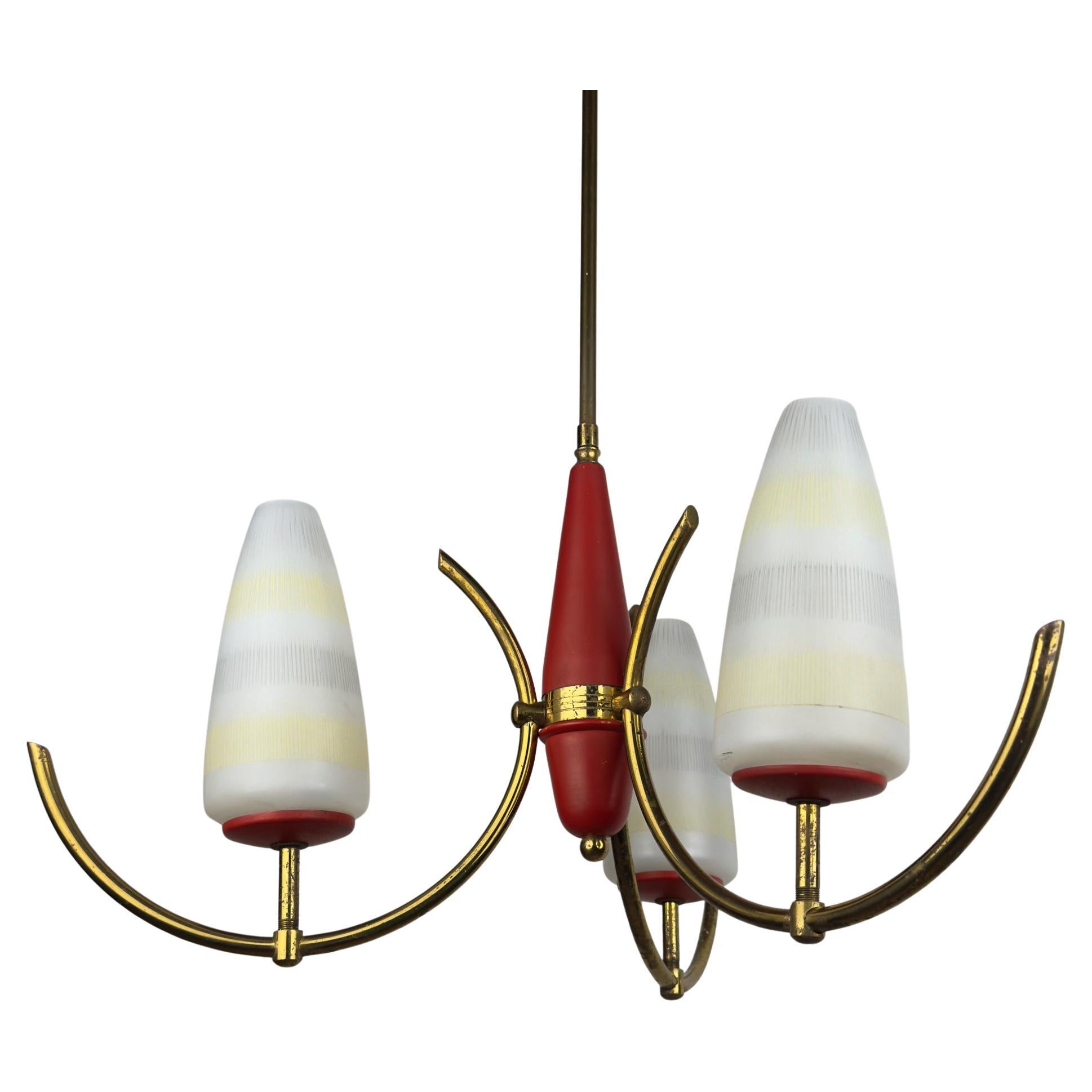 Stilnovo-Kronleuchter aus der Mitte des Jahrhunderts, Italien 1940-50er Jahre im Angebot