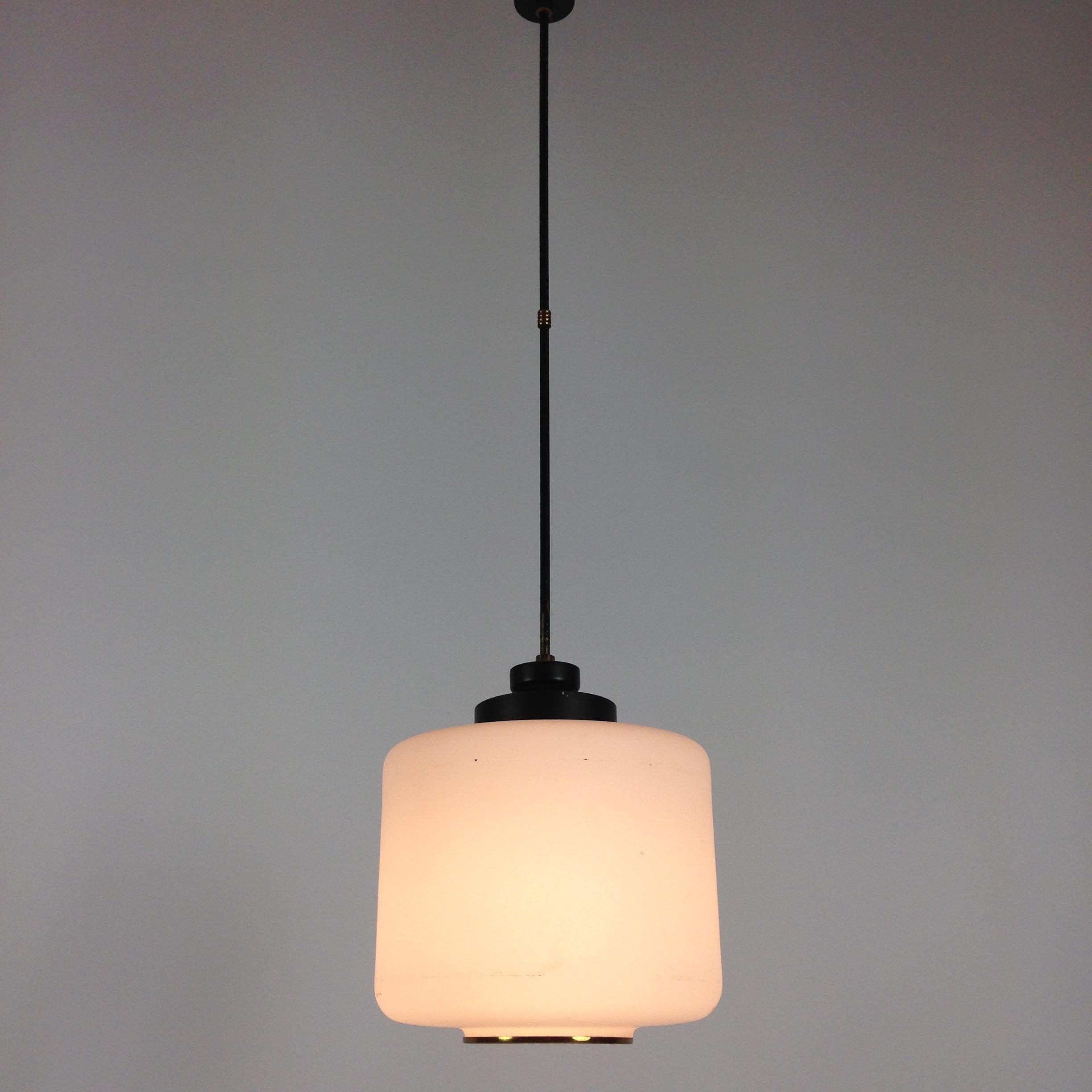Hand-Crafted Mid Century Stilnovo Pendant, Italy 1950's For Sale