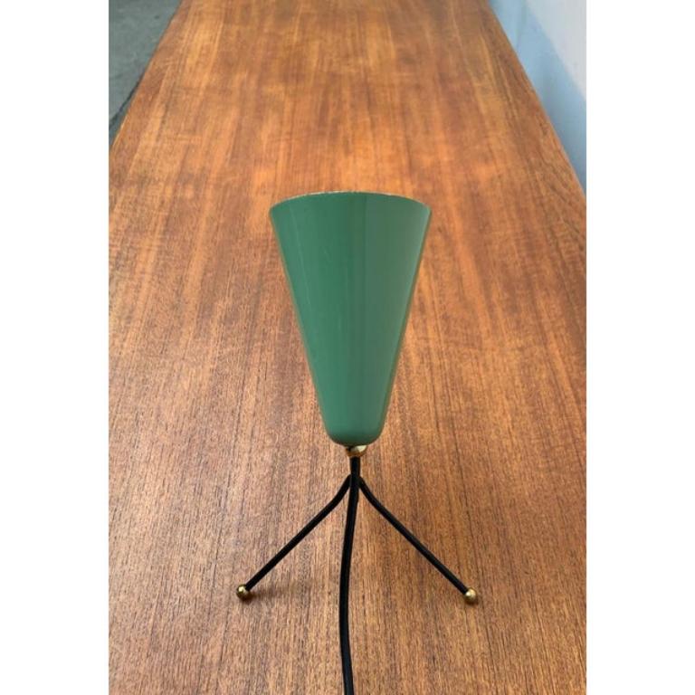 Mid-Century Stilnovo Style Tripod Cone Table Lamp, 1960s In Excellent Condition For Sale In Hamburg, DE