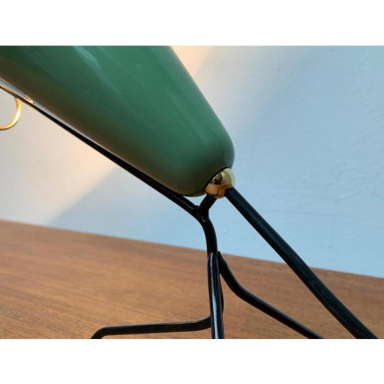 Mid-Century Stilnovo Style Tripod Cone Table Lamp, 1960s For Sale 3