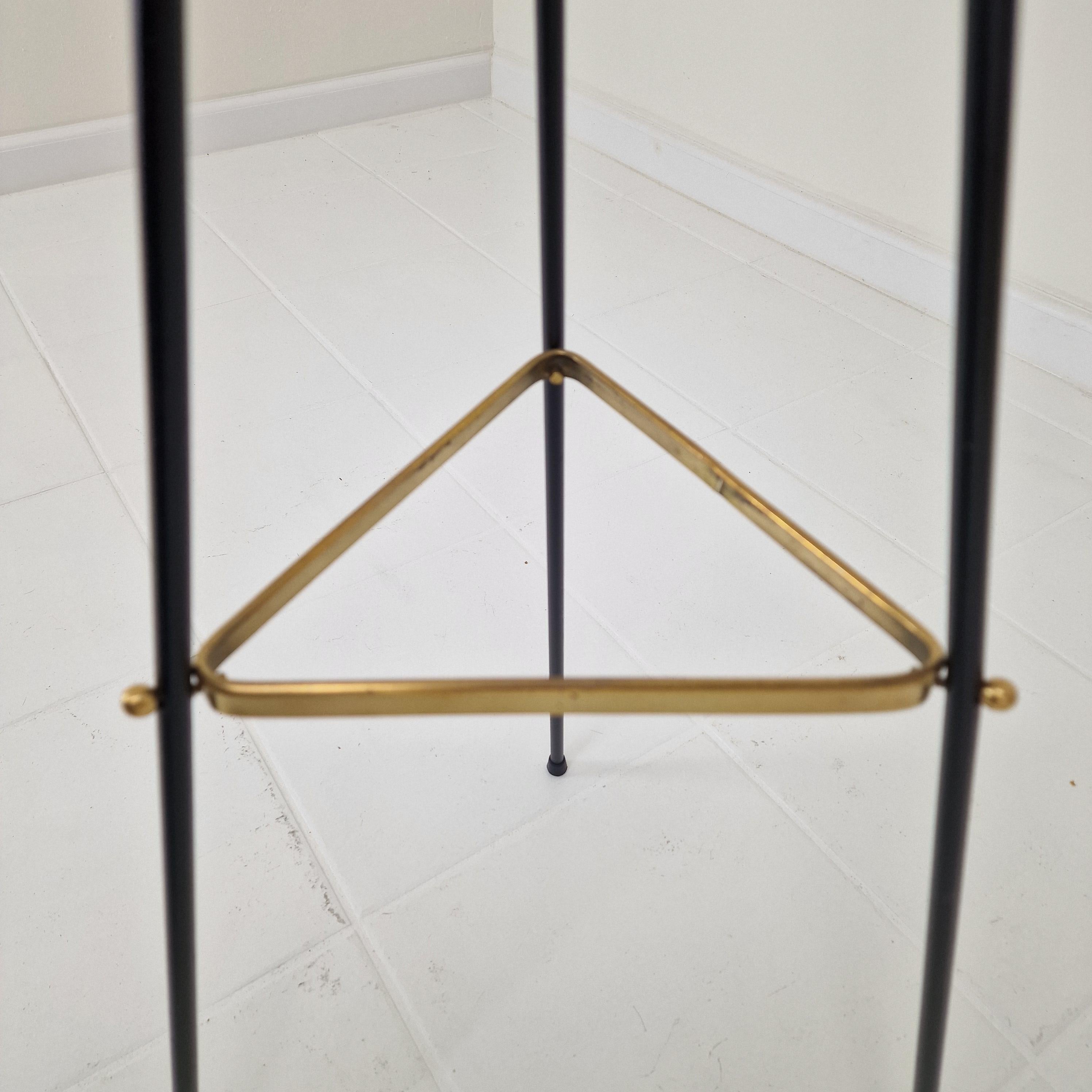 Mid Century Stilnovo Tripod Floor Lamp with Opaline Glass, Italy 1950's For Sale 9