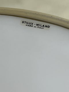 Mid-Century Stilux Milano Chandelier In Opaline Glass, Perspex And Brass 1960s