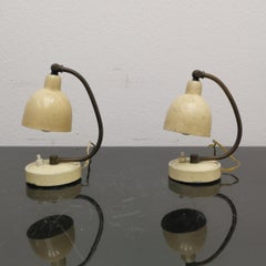 Mid-Century Stilux Milano Set of 2 Brass & Metal Table-Desk Lamp, 1950s, Italy
