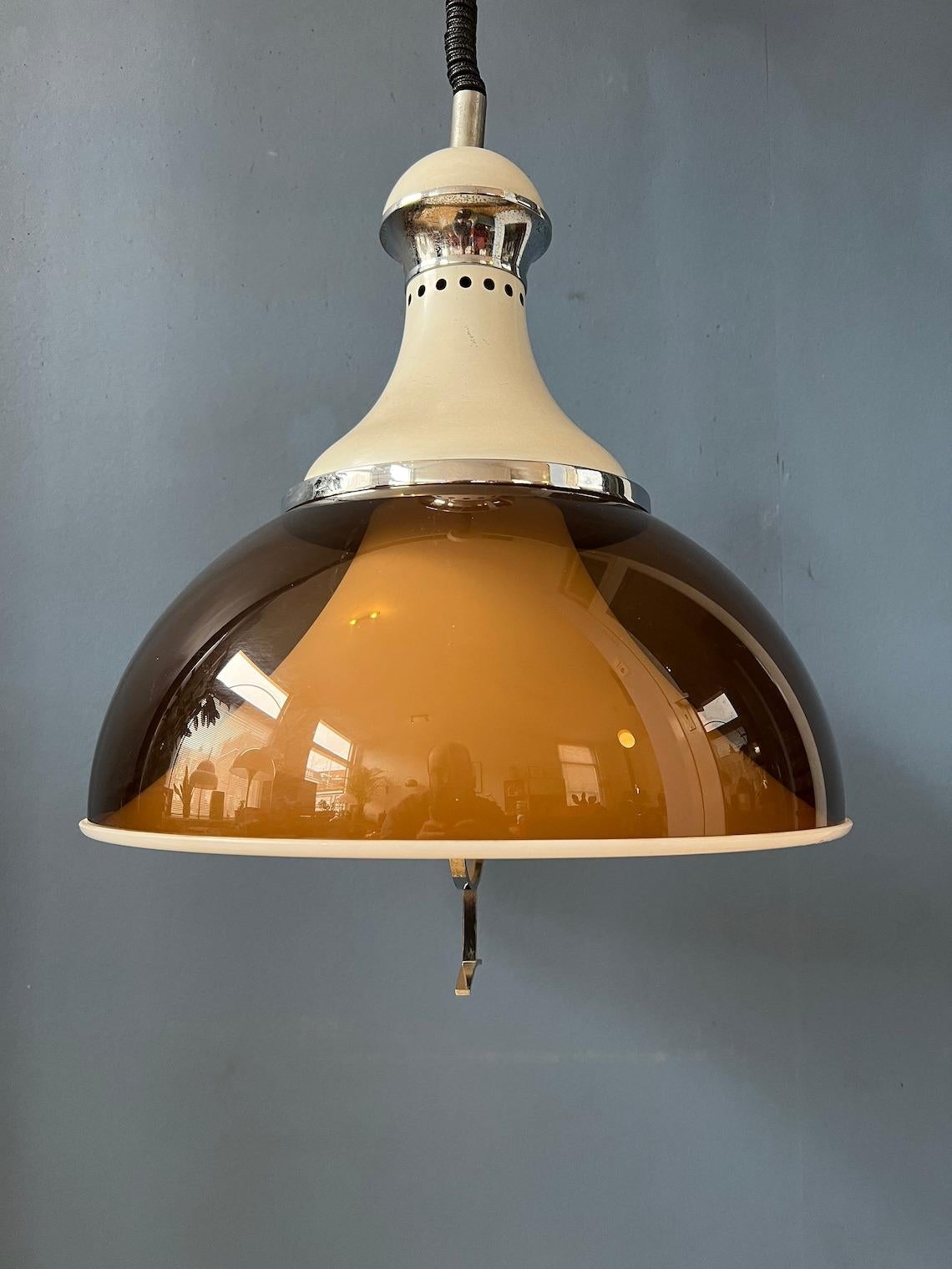 Mid Century Stilux Milano Space Age Pendant Lamp, 1970s For Sale 2