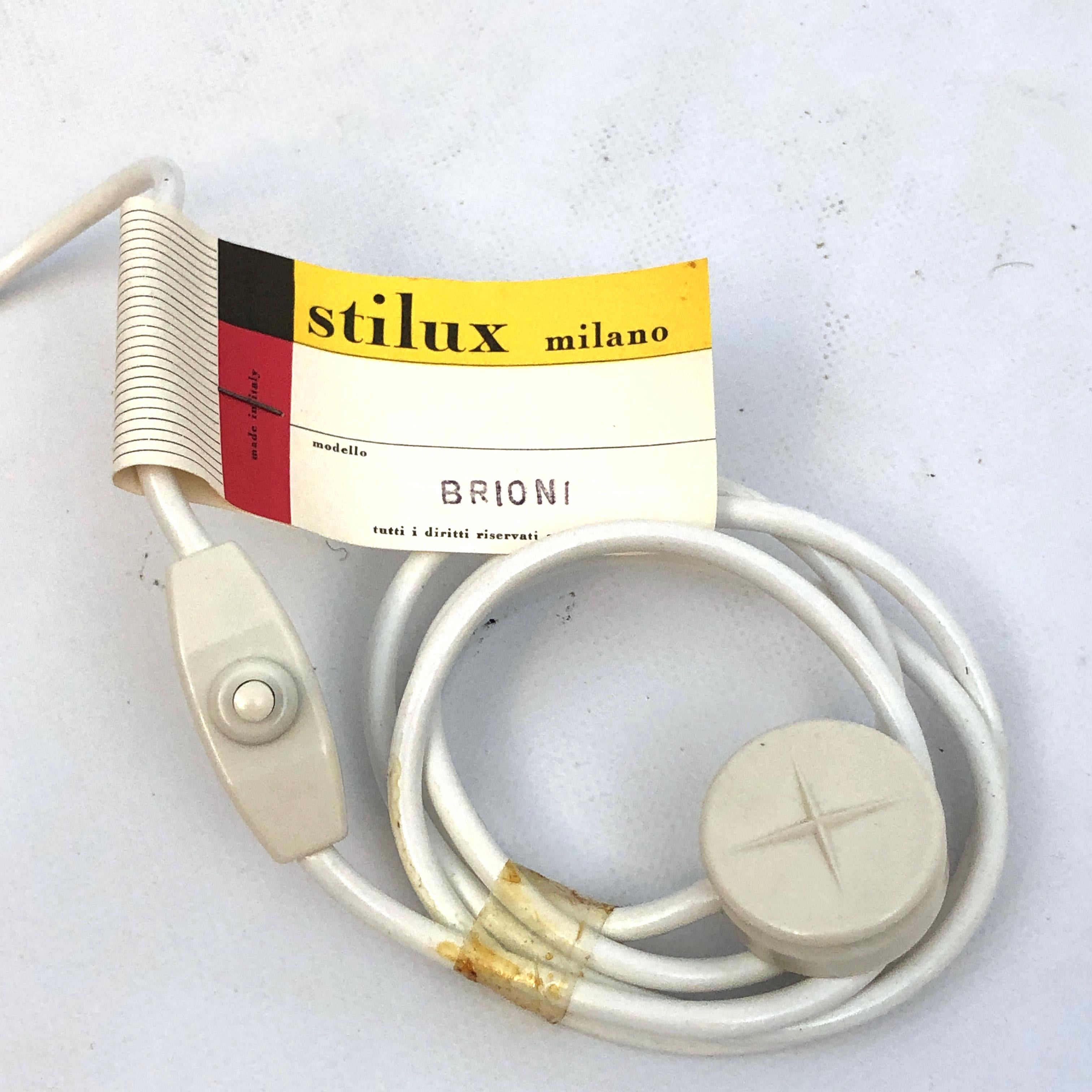 Lámpara de sobremesa Stilux Milano de mediados de siglo, modelo Brioni, etiquetada en venta 2