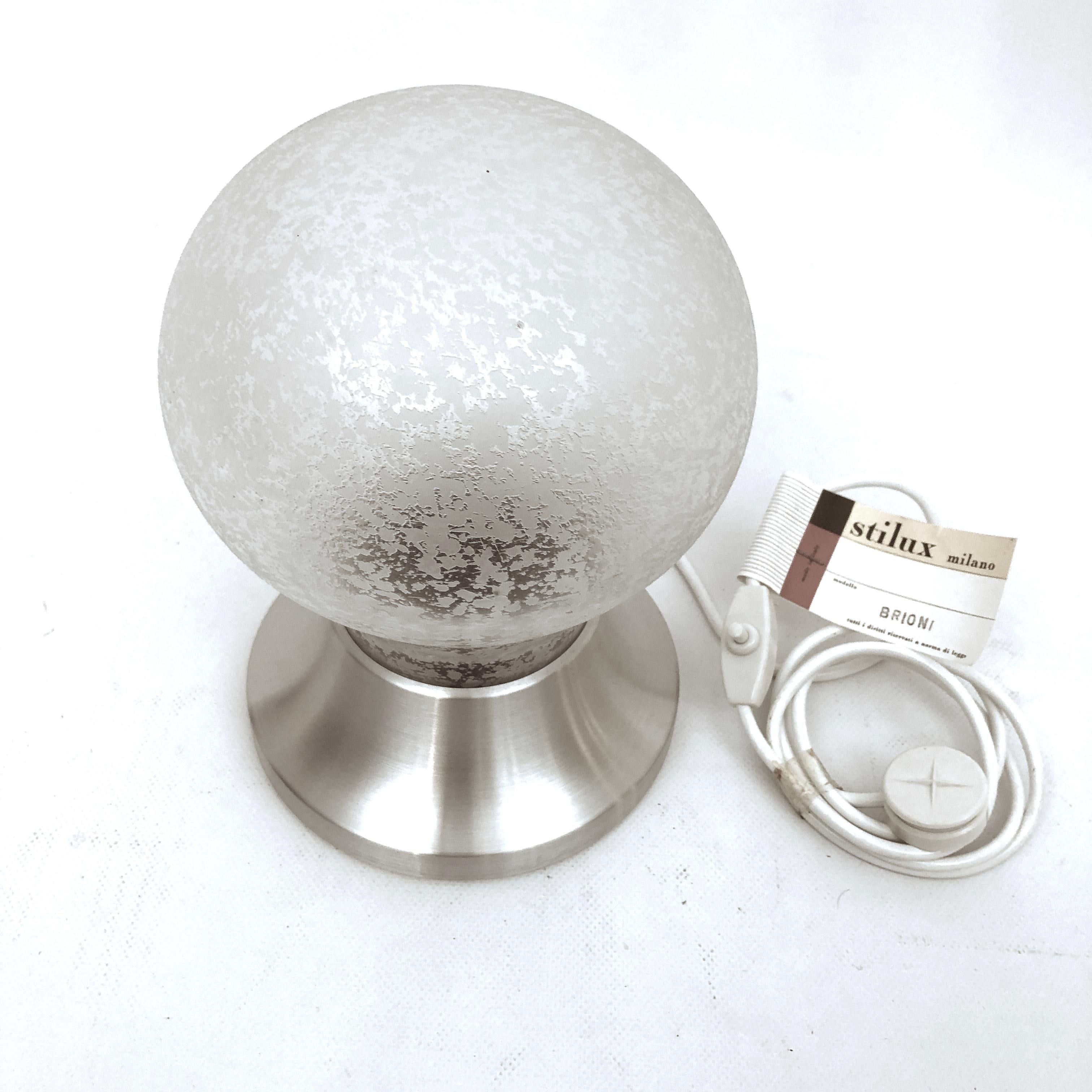 Italian Mid-Century Stilux Milano Table Lamp Model Brioni, Labeled For Sale
