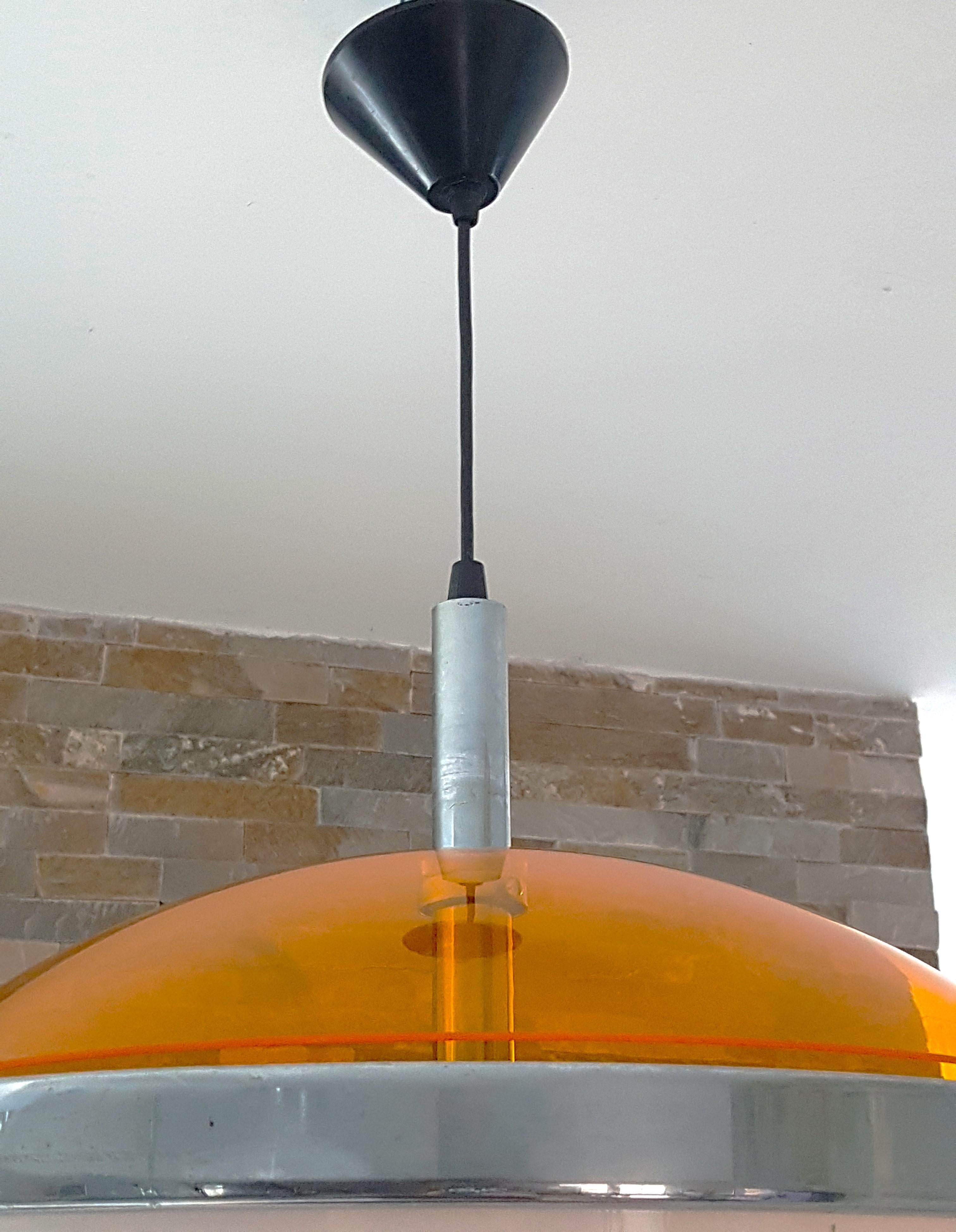 Lampada a soffitto a sospensione in plexiglass Stilux, 1960, Milano, Italia in vendita 8