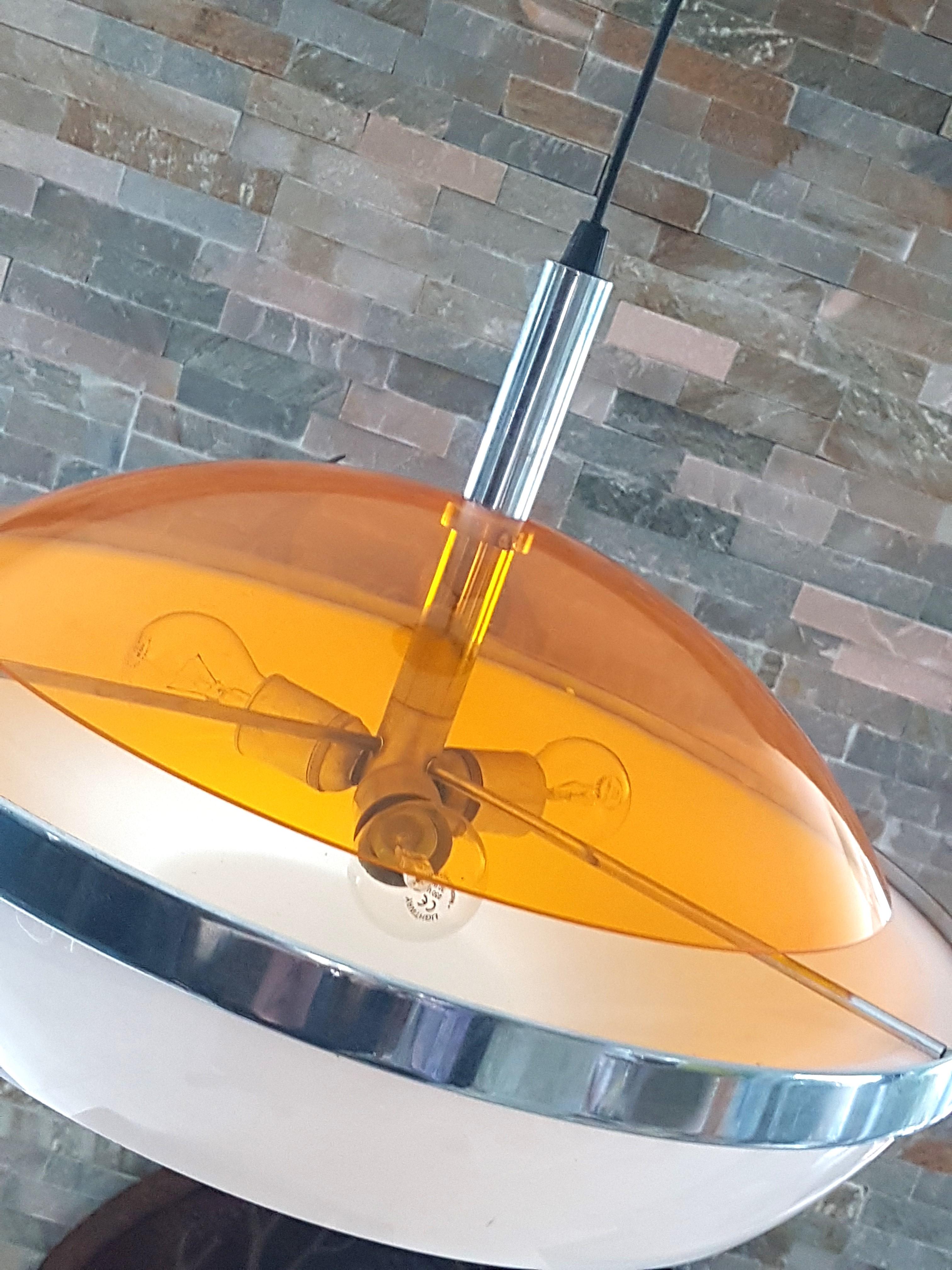 Lampada a soffitto a sospensione in plexiglass Stilux, 1960, Milano, Italia in vendita 9