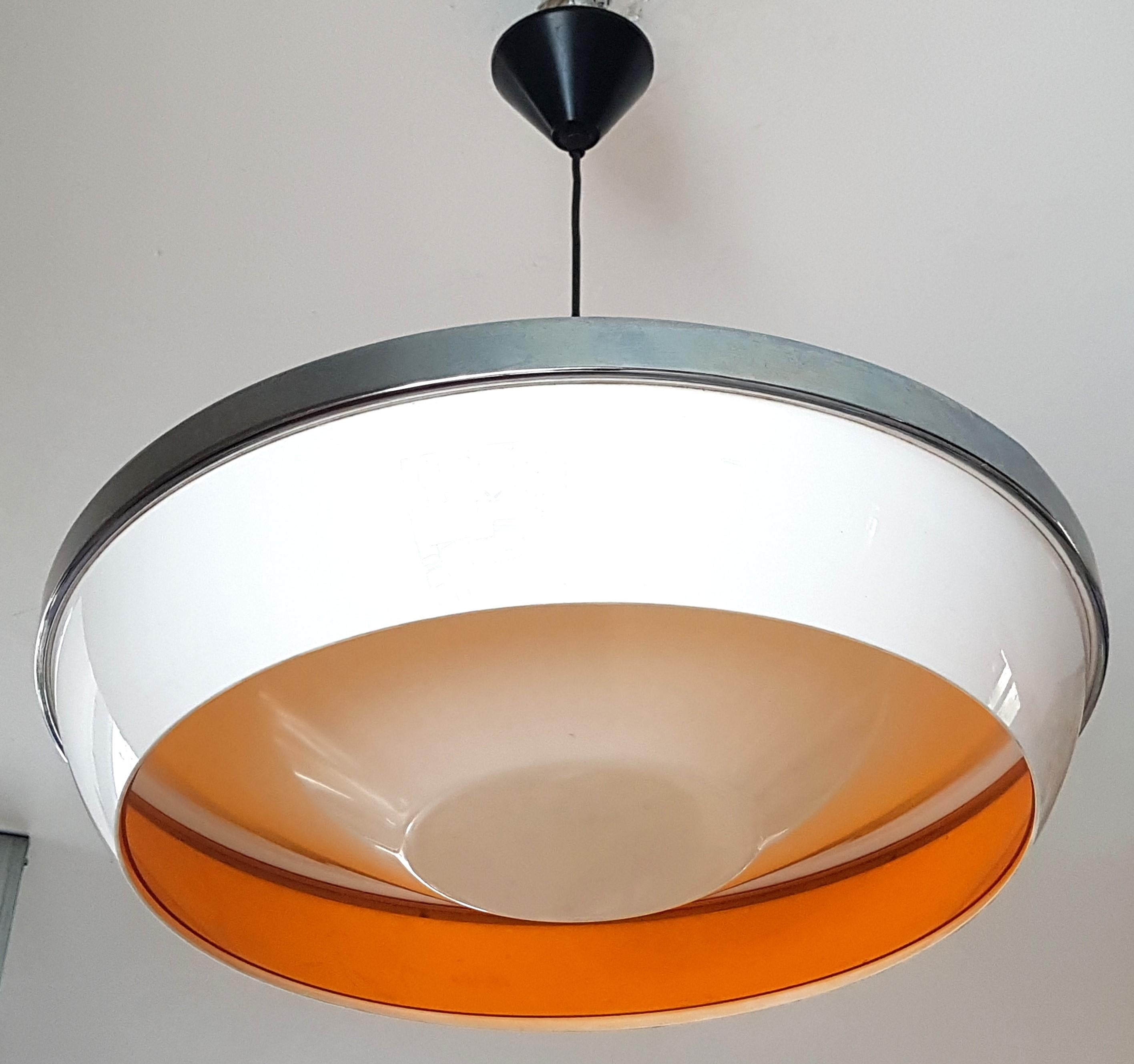 Lampada a soffitto a sospensione in plexiglass Stilux, 1960, Milano, Italia in vendita 10