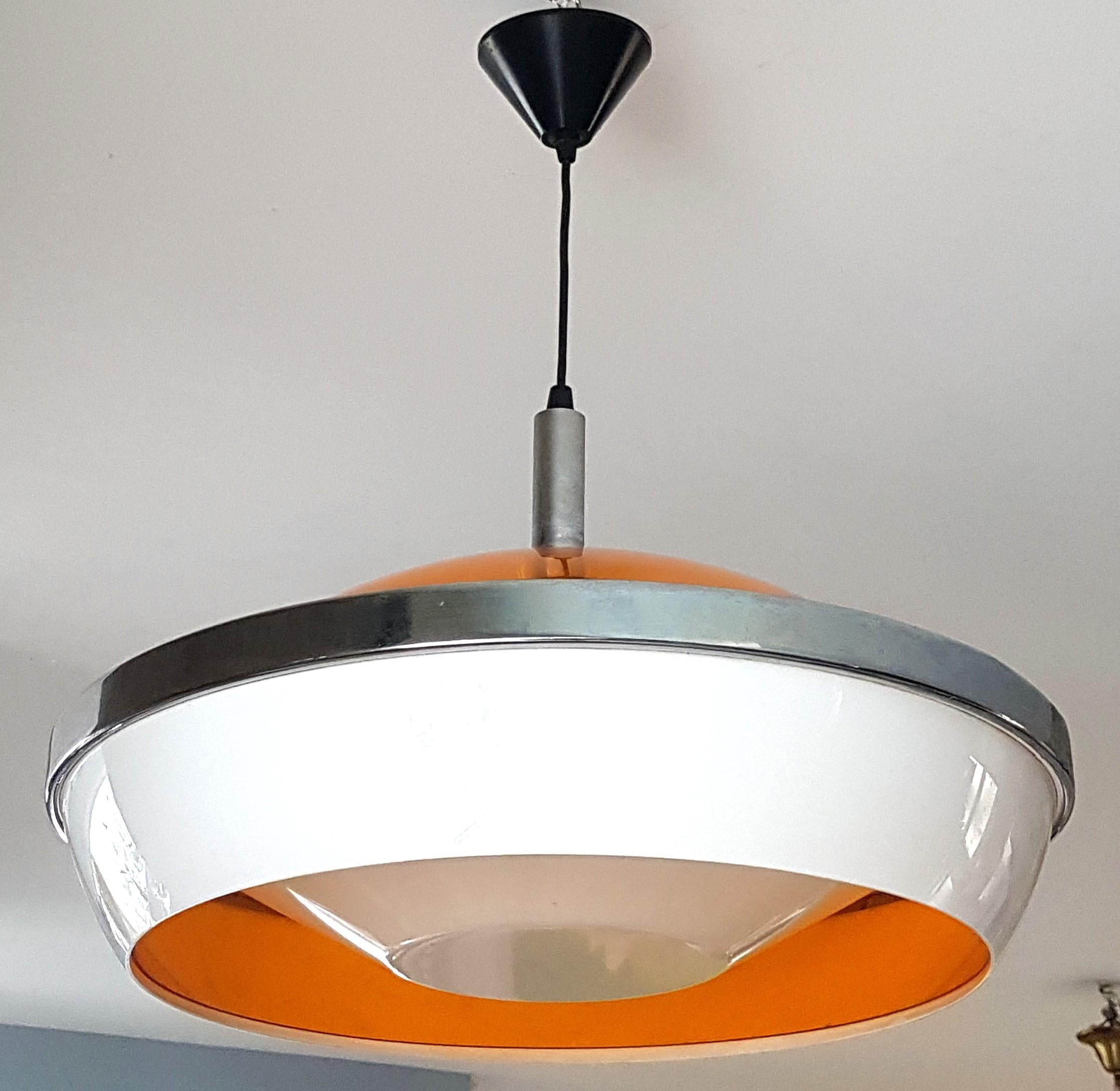 Lampada a soffitto a sospensione in plexiglass Stilux, 1960, Milano, Italia in vendita 11