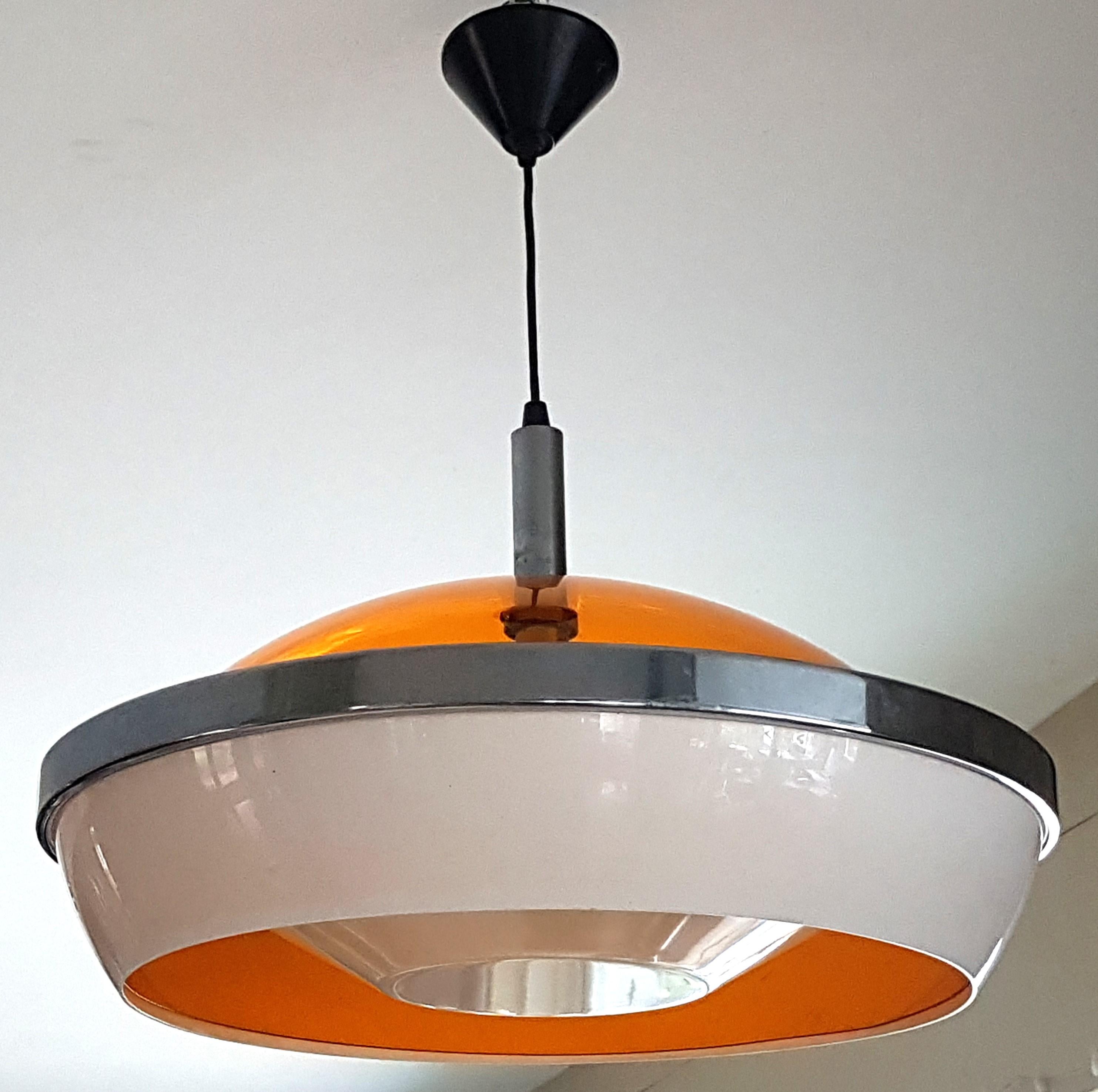 Lampada a soffitto a sospensione in plexiglass Stilux, 1960, Milano, Italia in vendita 13